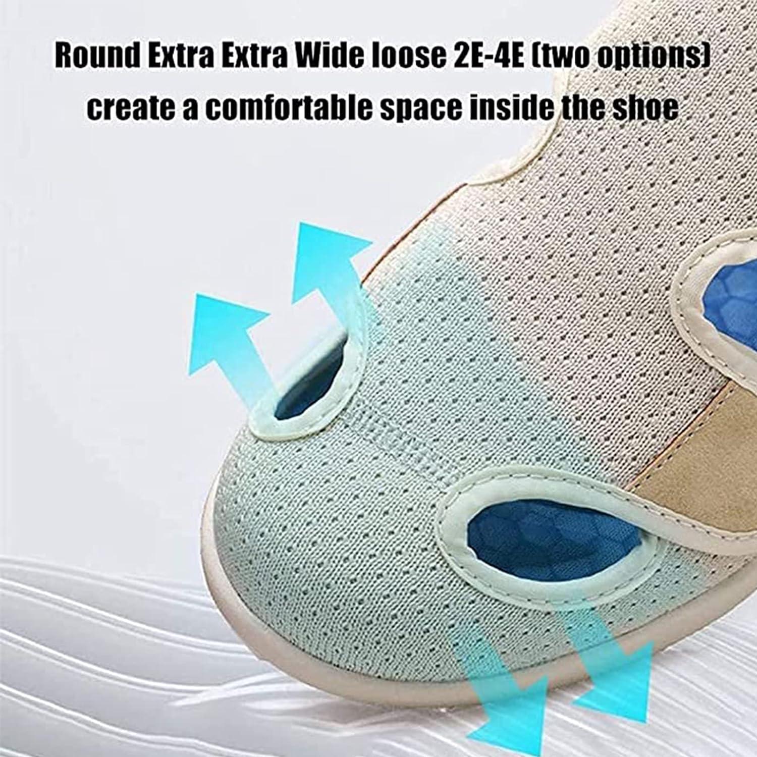 QDCHOME Women's Wide Width Shoes Walking Adjustable Wide Comfort