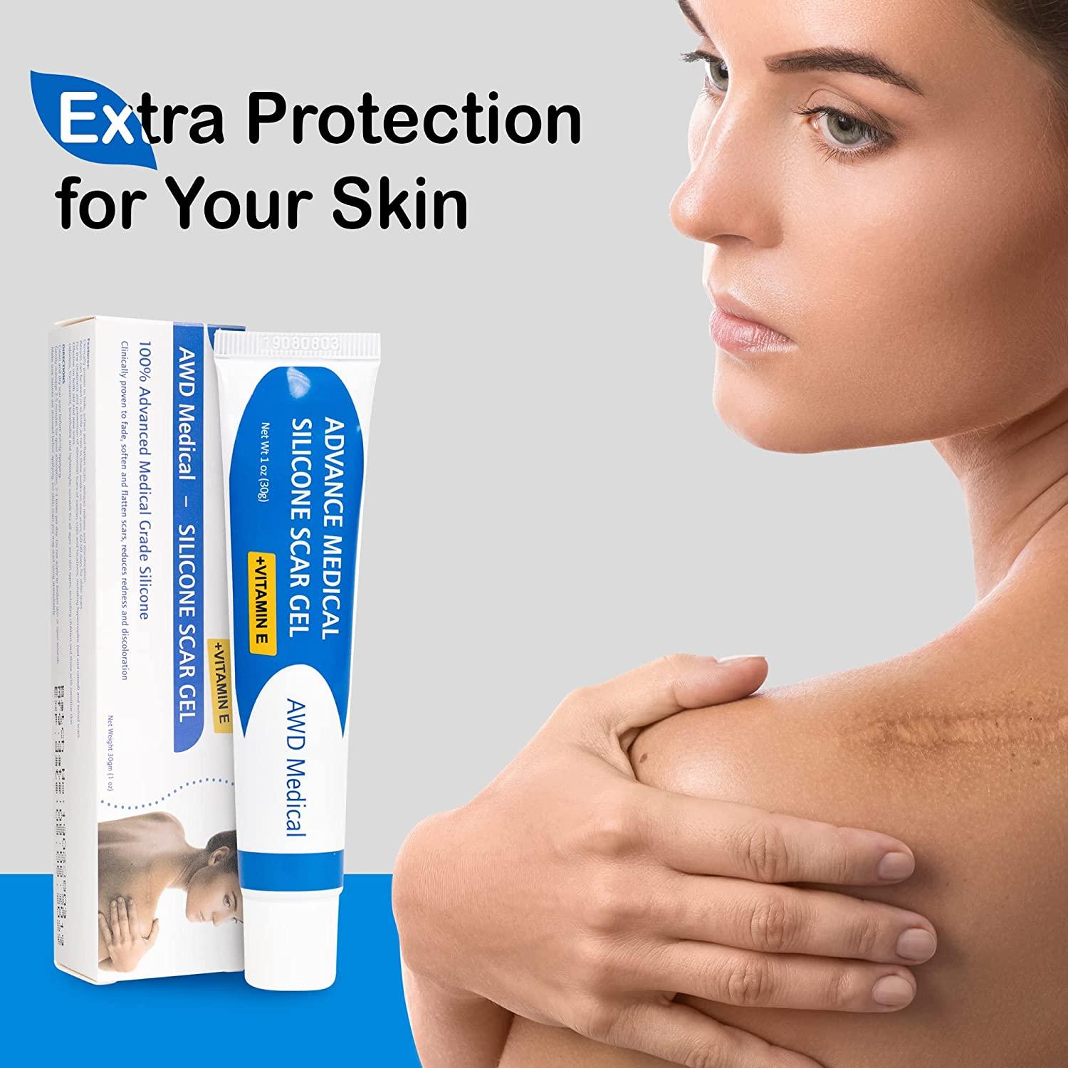 AWD Medical Silicone Gel Scar Removal For Old & New Scars, Protective