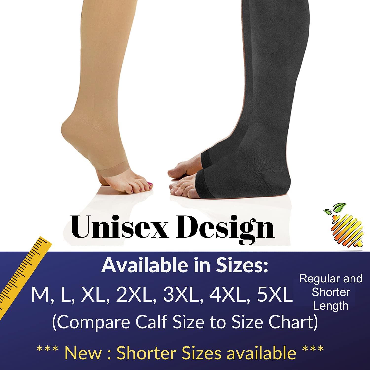 Lemon Hero Medical Zippered Pregnancy Compression Socks for Women - Open  Toe 15-20 mmHg Maternity Compression Socks, Perfect for Varicose Veins 