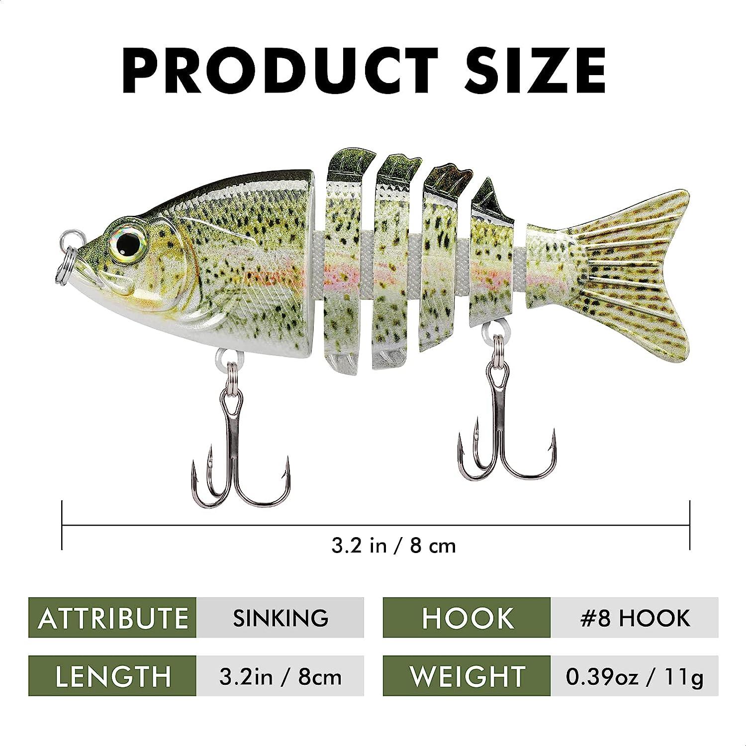 6 Pieces/set Fishing Lures Set With Box Multi Segments Jointed Hard Bait  Wobblers Swimbait Crankbait Swim Bass For Pike Sinking
