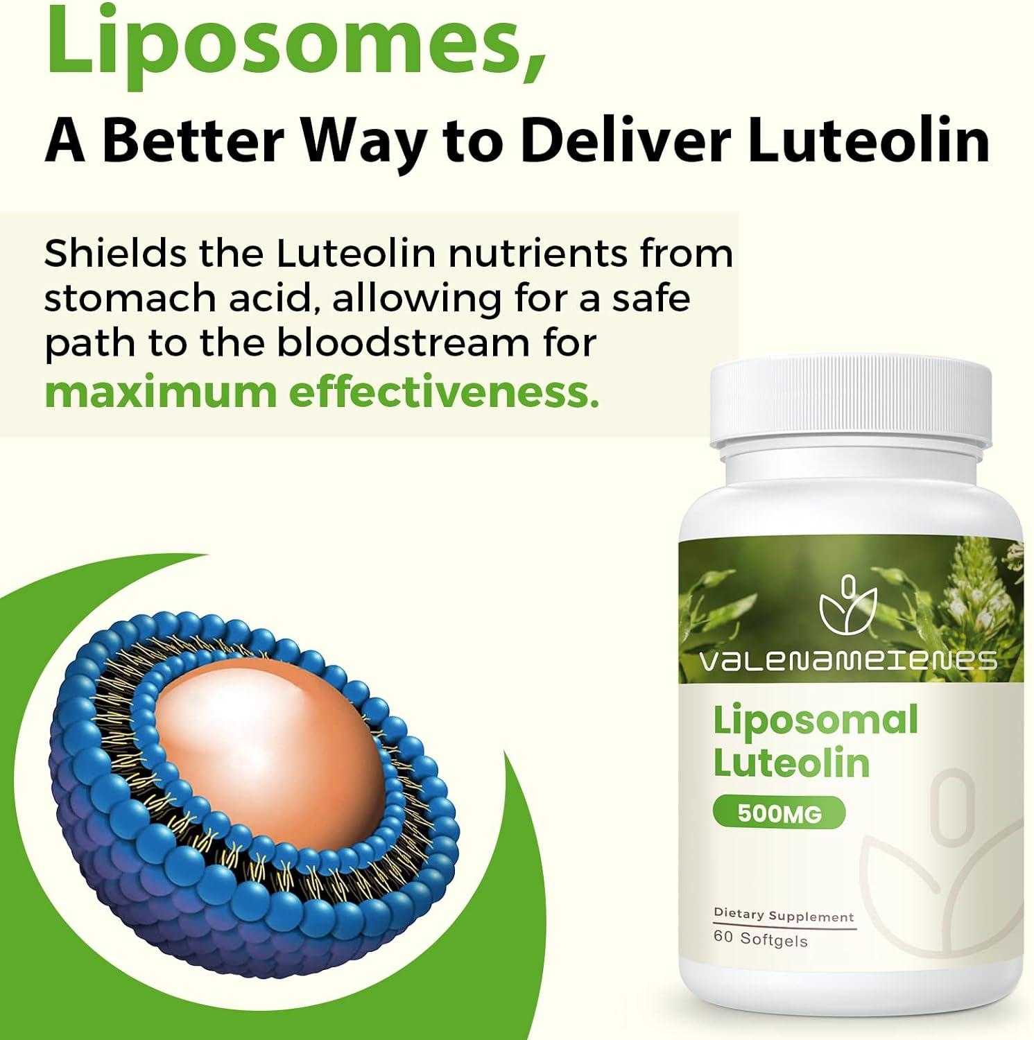 Valenameienes 500mg Liposomal Luteolin Supplement Powerful