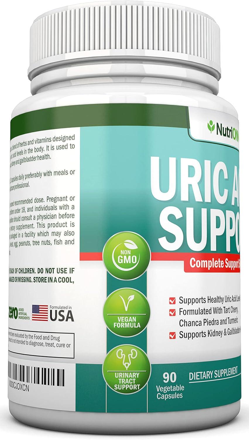Uric Acid Support Herbal Uric Acid Cleanse Supplement 90 Veggie Capsules With Tart Cherry