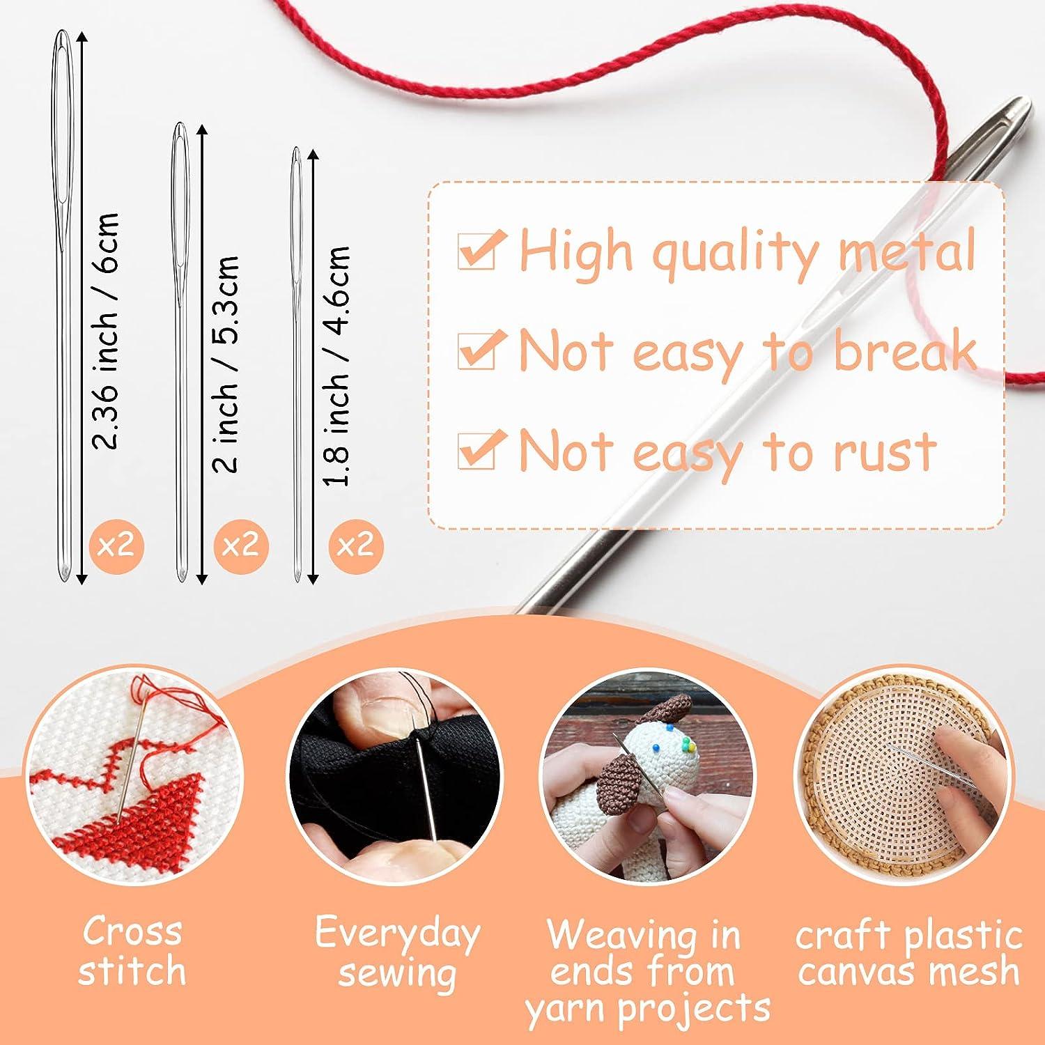 Yarn Needles Tapestry Needle for Crochet - 10 PCS Large Eye Darning Needle  for Sewing,Blunt and Curved Tapestry Needle for Knitting,Weaving Stitch  Supplies with Plastic Storage Case - 