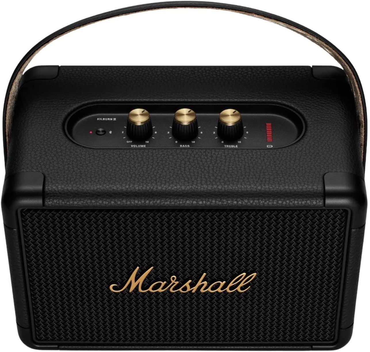 Black & Bluetooth Speaker Portable - Speaker II Kilburn Brass Marshall Brass Black and