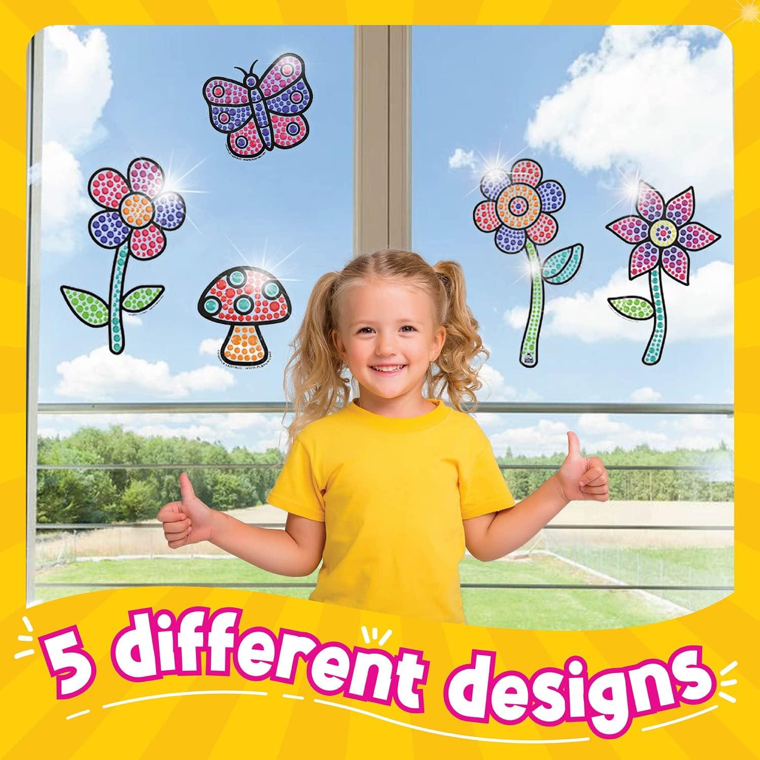  SUNGEMMERS Window Art Suncatcher Kits - Great Birthday Gift  Idea, 6 7 8 9 10 11 12 Year Old Girl - Fun Arts for Kids, Spring Crafts :  Toys & Games