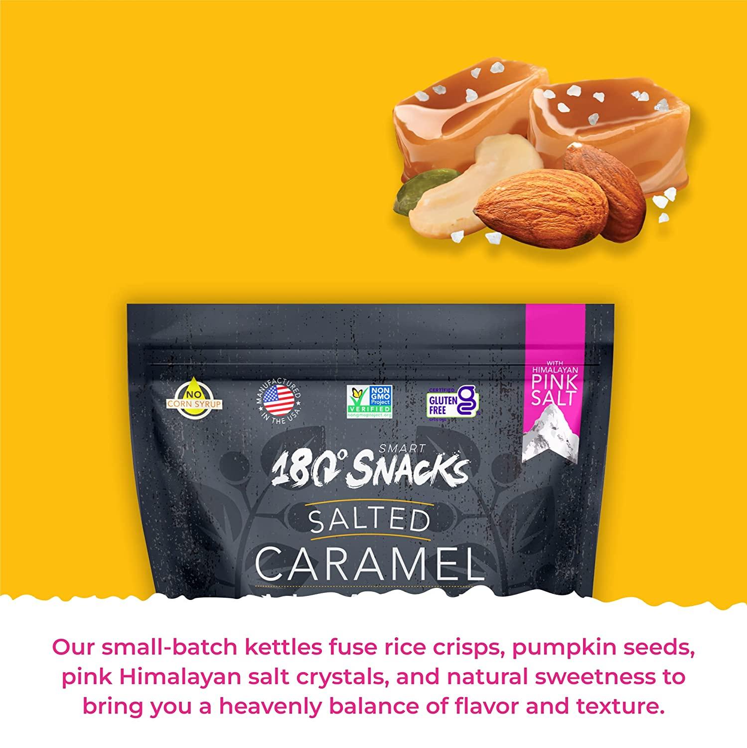 180 Snacks Salted Caramel Almond Cashew with Himalayan Salt Healthy