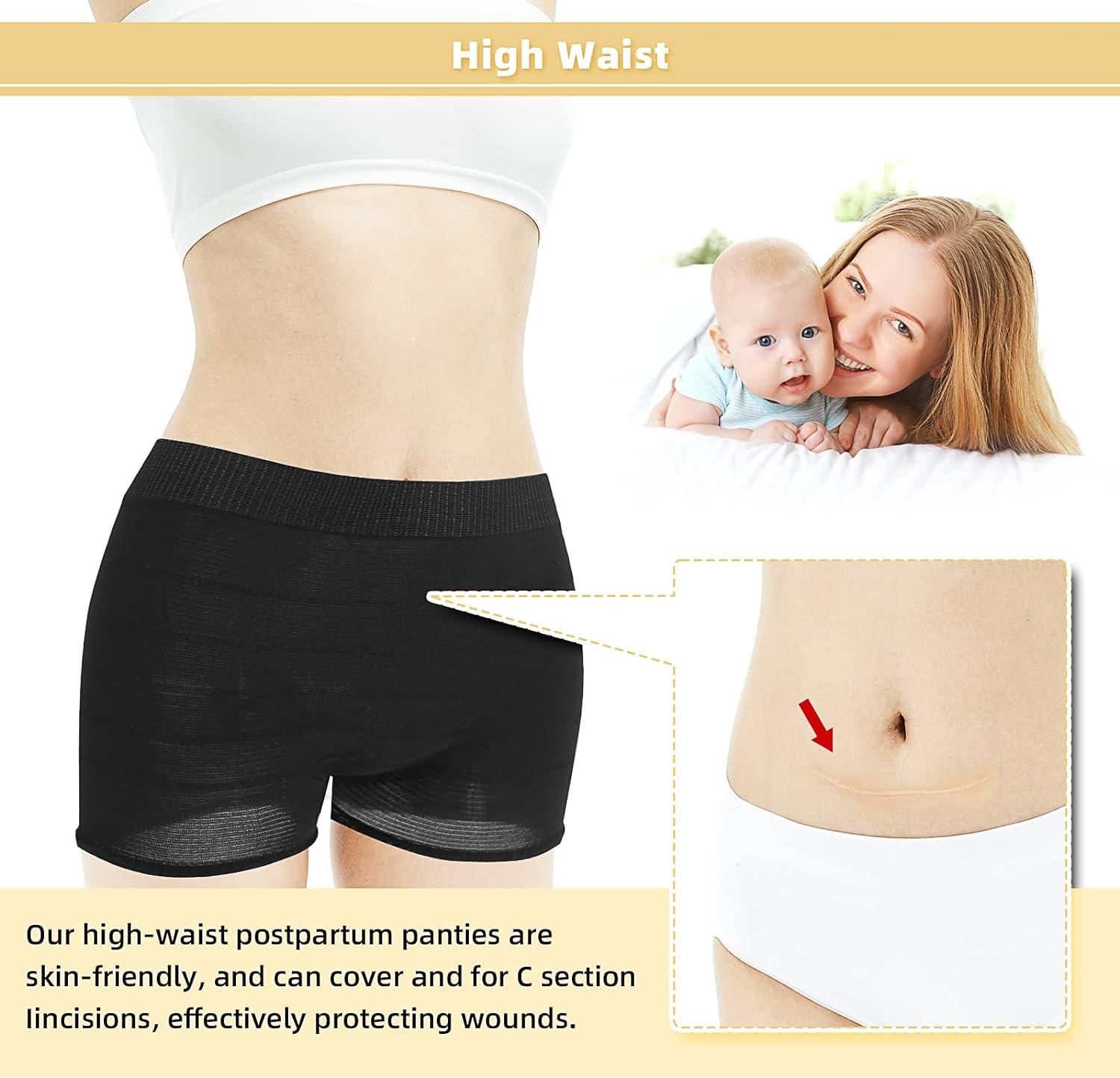 Womens High Waist Underwear Postpartum Seamless Full Coverage
