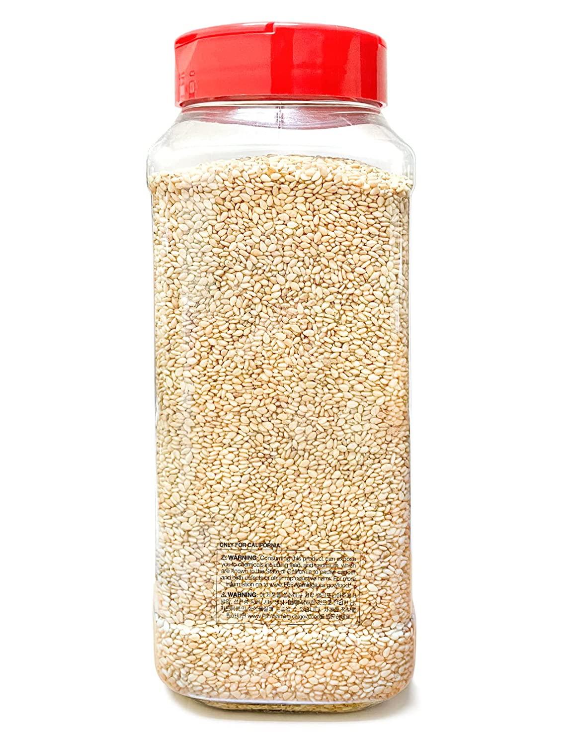 ROM AMERICA Roasted White Sesame Seed (16 OZ) 1 Pound (Pack of 1)