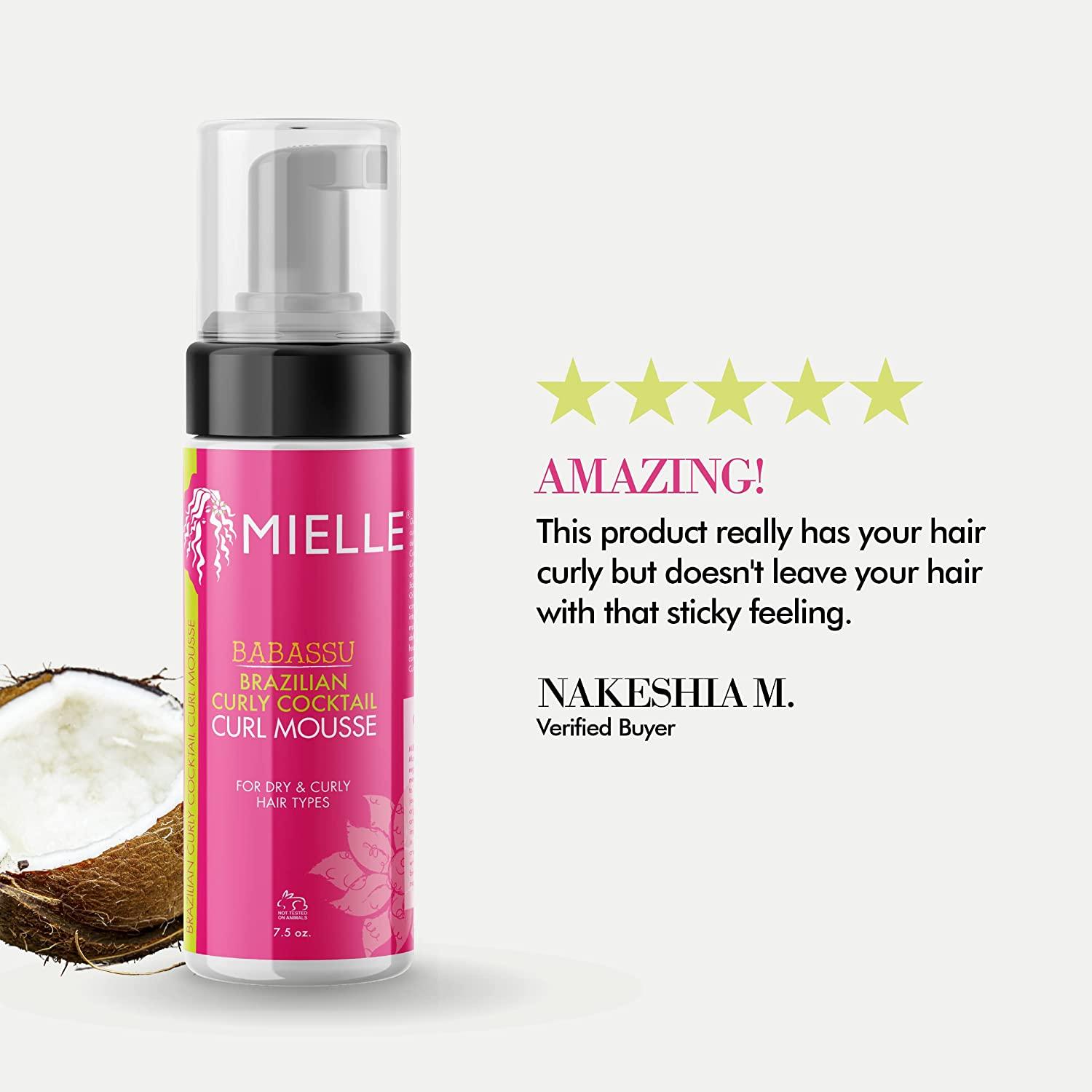 Mielle Organics Babassu Brazilian Curly Cocktail Curl Mousse for Dry