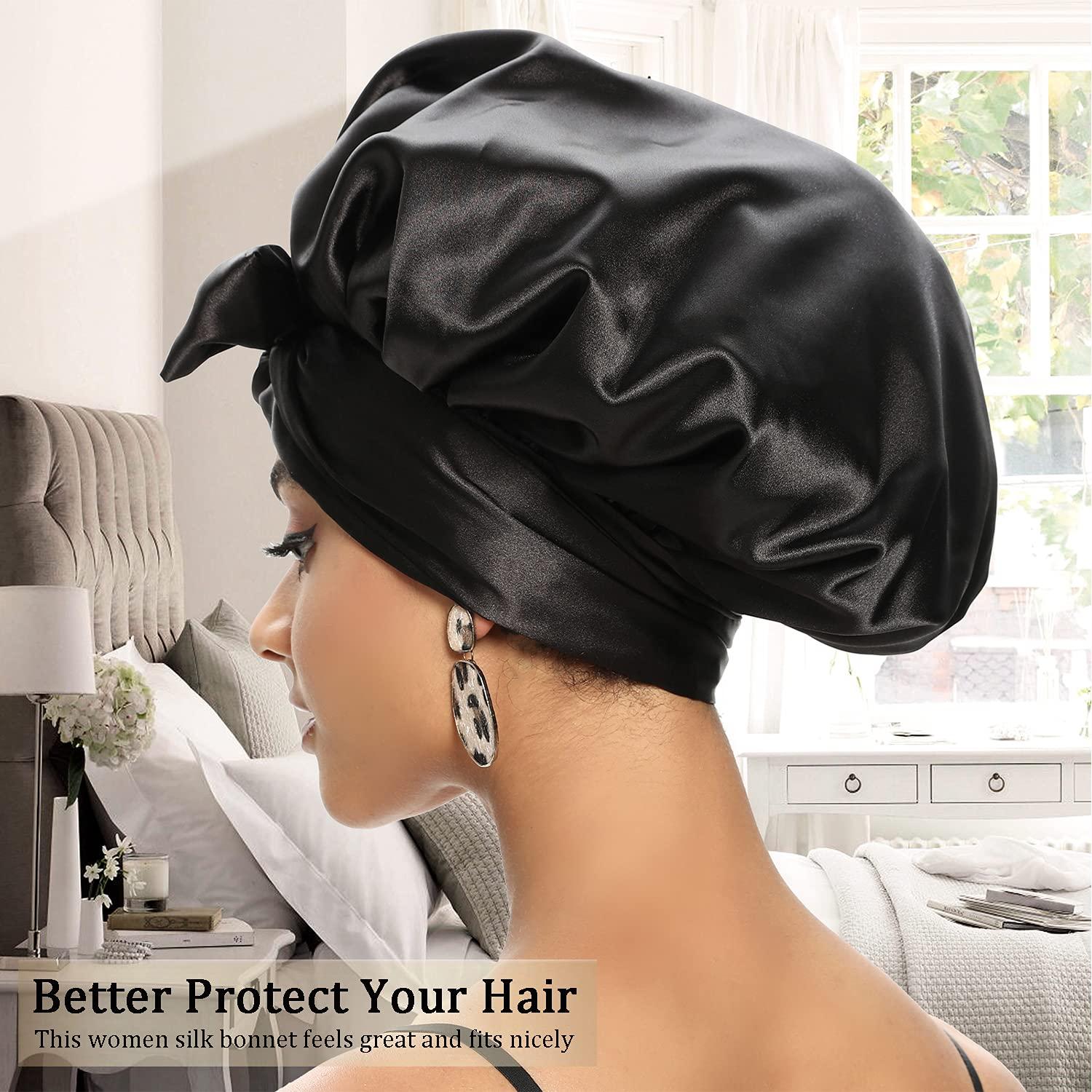  Satin Bonnet for Black Women, Silk Bonnet for Curly