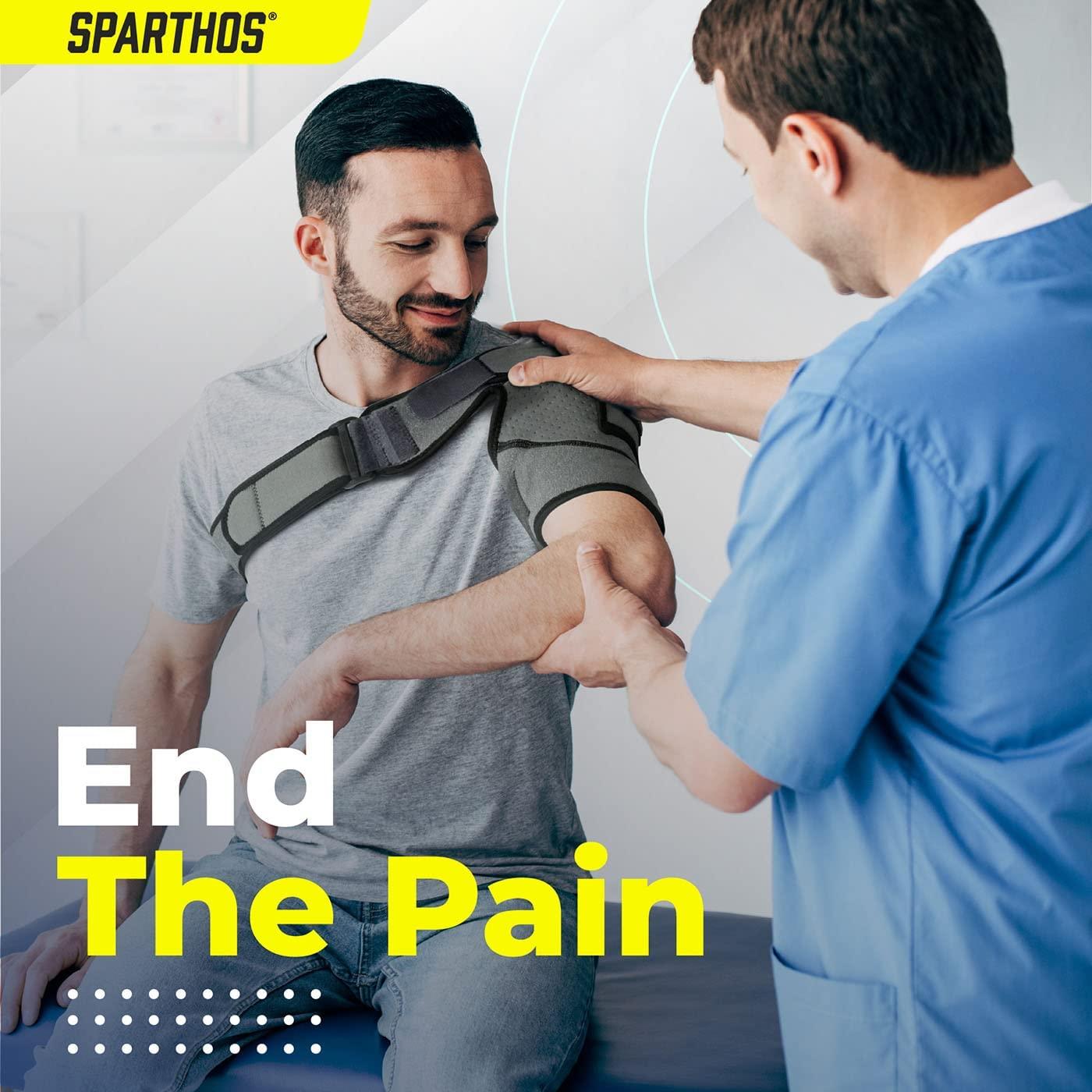 Sparthos Shoulder Brace Support and Compression Sleeve for Torn