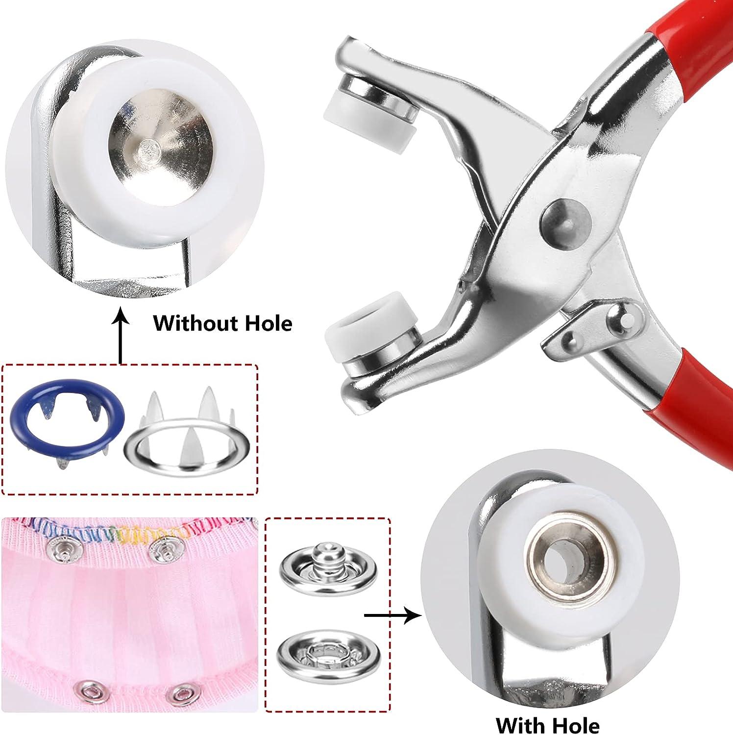 Set Snap Fasteners Kit Metal Button Snaps with Fastener Snap Pliers  multiple Color Snaps for Clothes
