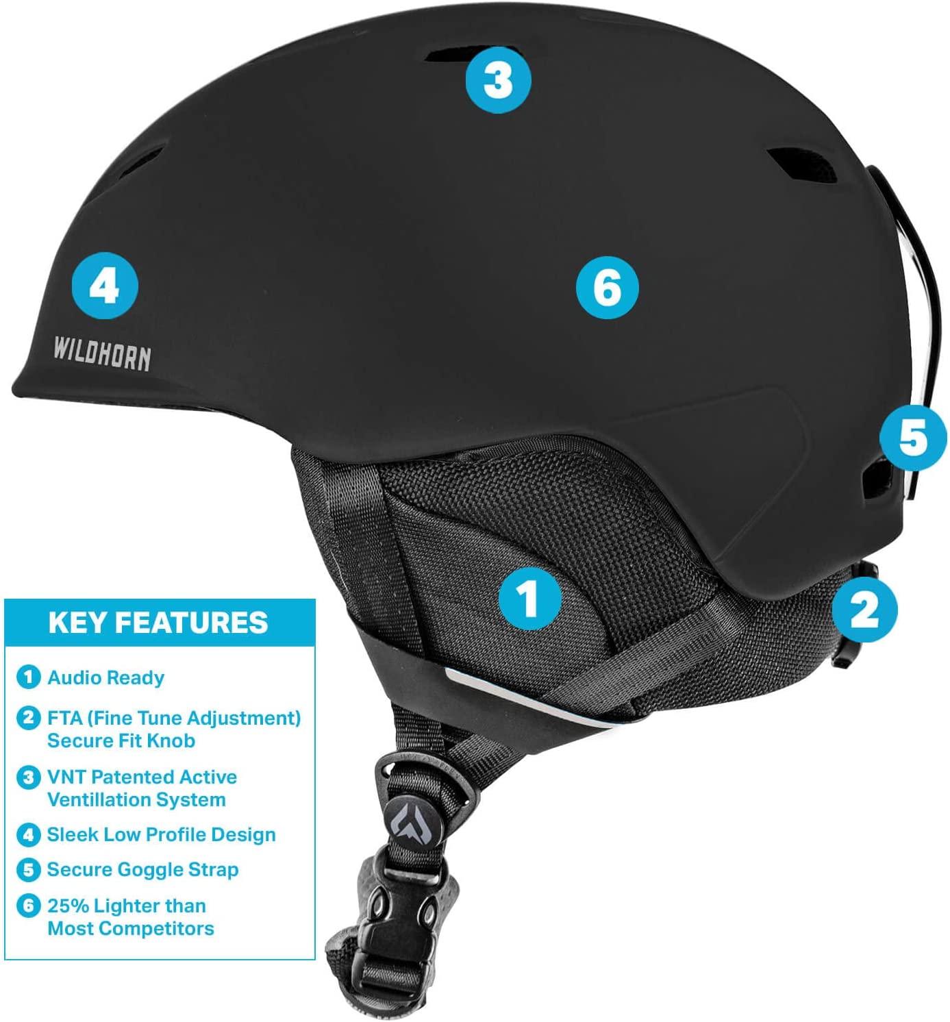 Beyond monster favoriete Wildhorn Drift Snowboard Ski Helmet - US Ski Team Official Supplier -  Performance Safety - wActive Ventilation Stealth Large
