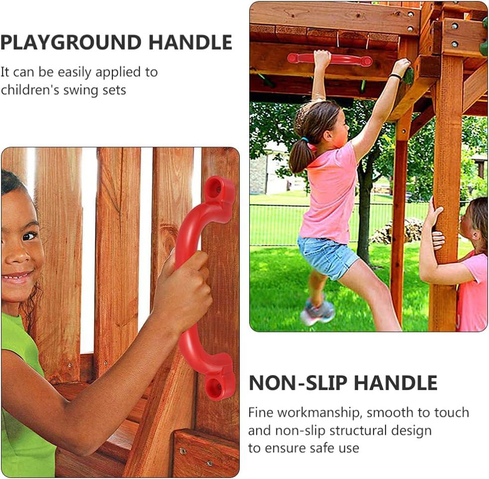 Toyvian Black Handles Playground Safety Handles Kids Non Slip Plastic