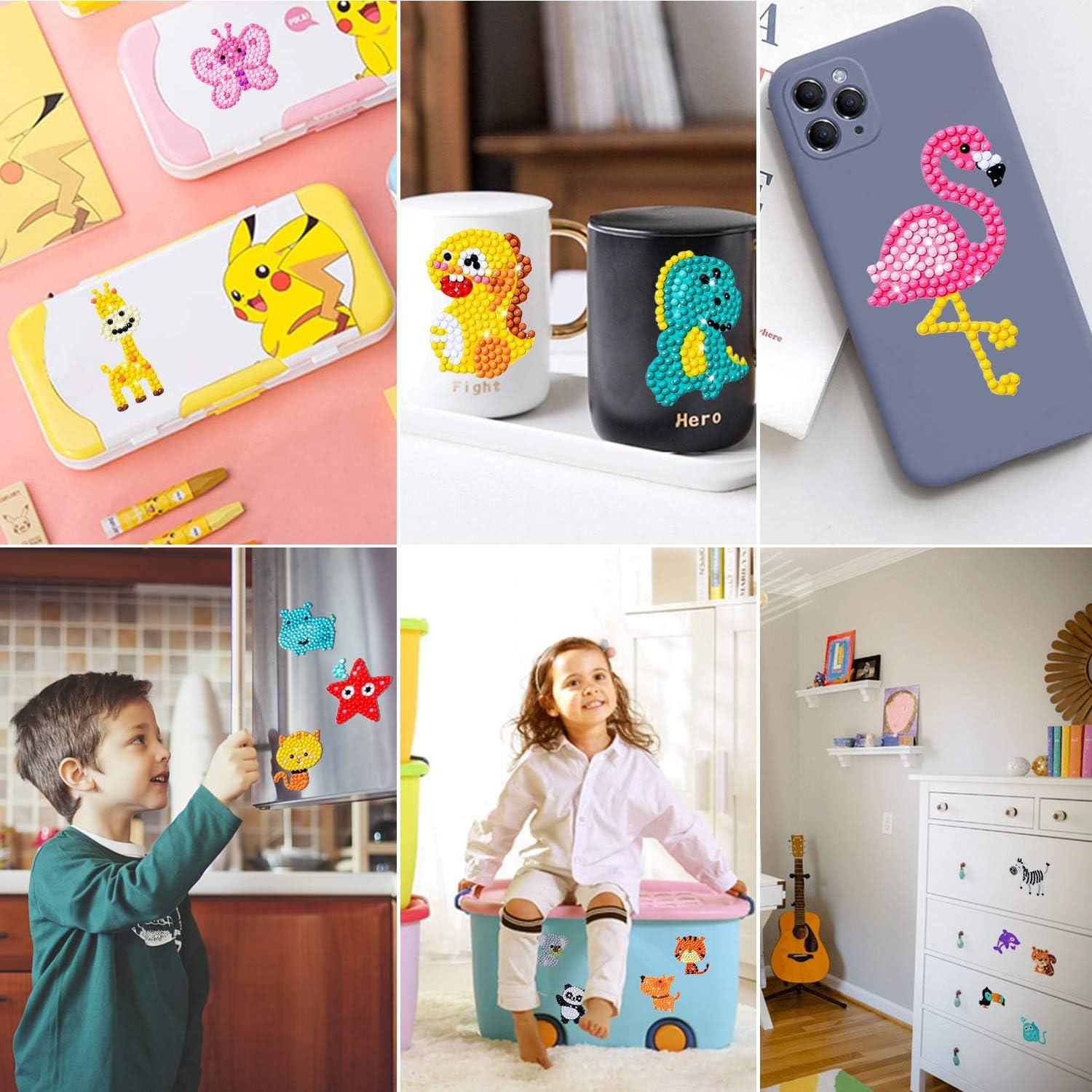 sinceroduct Diamond Painting Stickerc for Kids, 80pcs 5D DIY Diamond  Painting Kits, Arts and Crafts for Kids, Gem Sticker, Gem Art Kits for  Kids