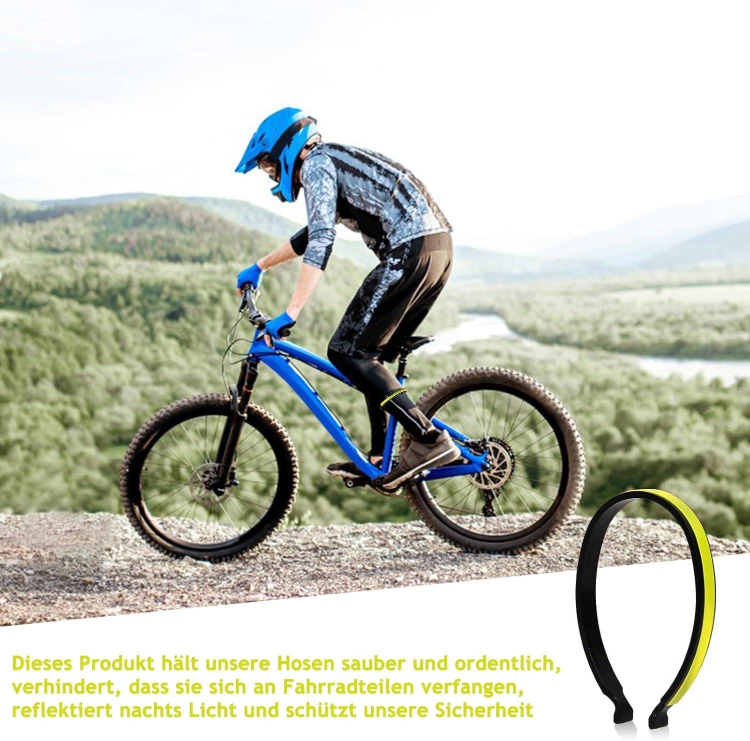 COM-FOUR® 2x metalen broekclip, broekclip om je kleding te beschermen tijdens het fietsen (2 stukken