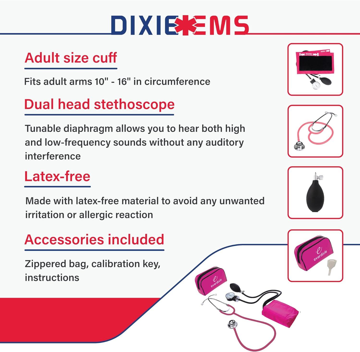 Dixie EMS Aneroid Sphygmomanometer Blood Pressure Cuff