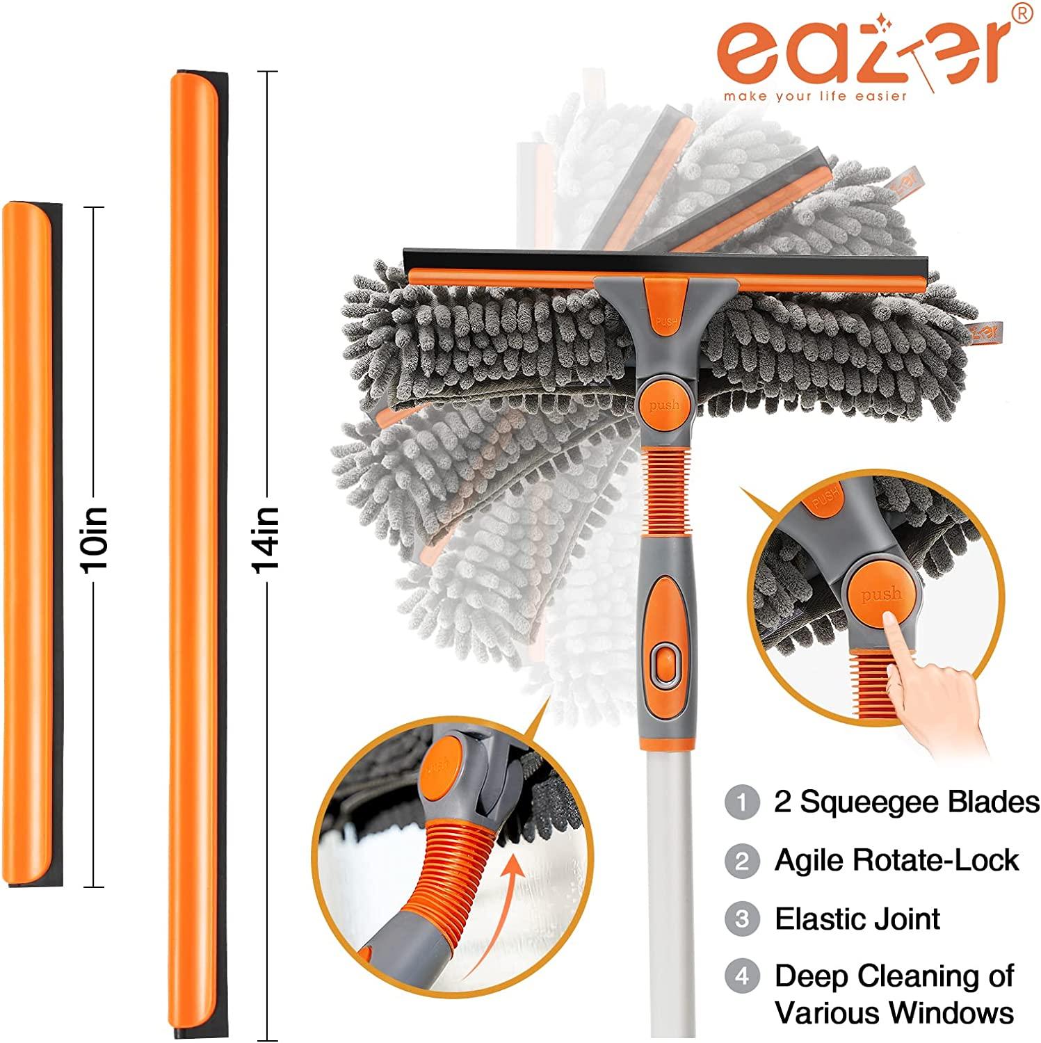 eazer Professional Window Squeegee, 2-in-1 Window Cleaner Tool, Window  Washing Kit with Extension Pole(20''-30''), Multi-Use Squeegee for Window  Cleaning with Multiple Angles. 1 Squeegee Head