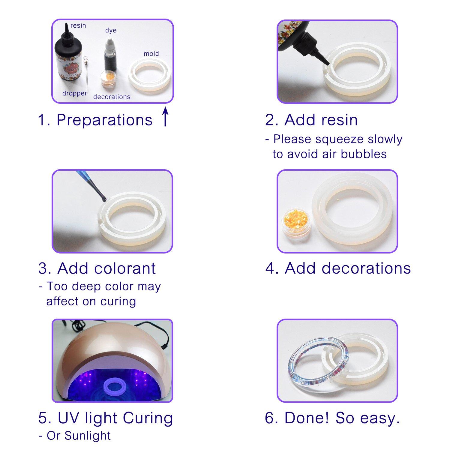 UV Resin - 200g Upgrade Crystal Clear Hard Glue Ultraviolet Curing Epoxy  Resin for Jewelry Making, Pendant, DIY Crafts - Transparent Solar Cure