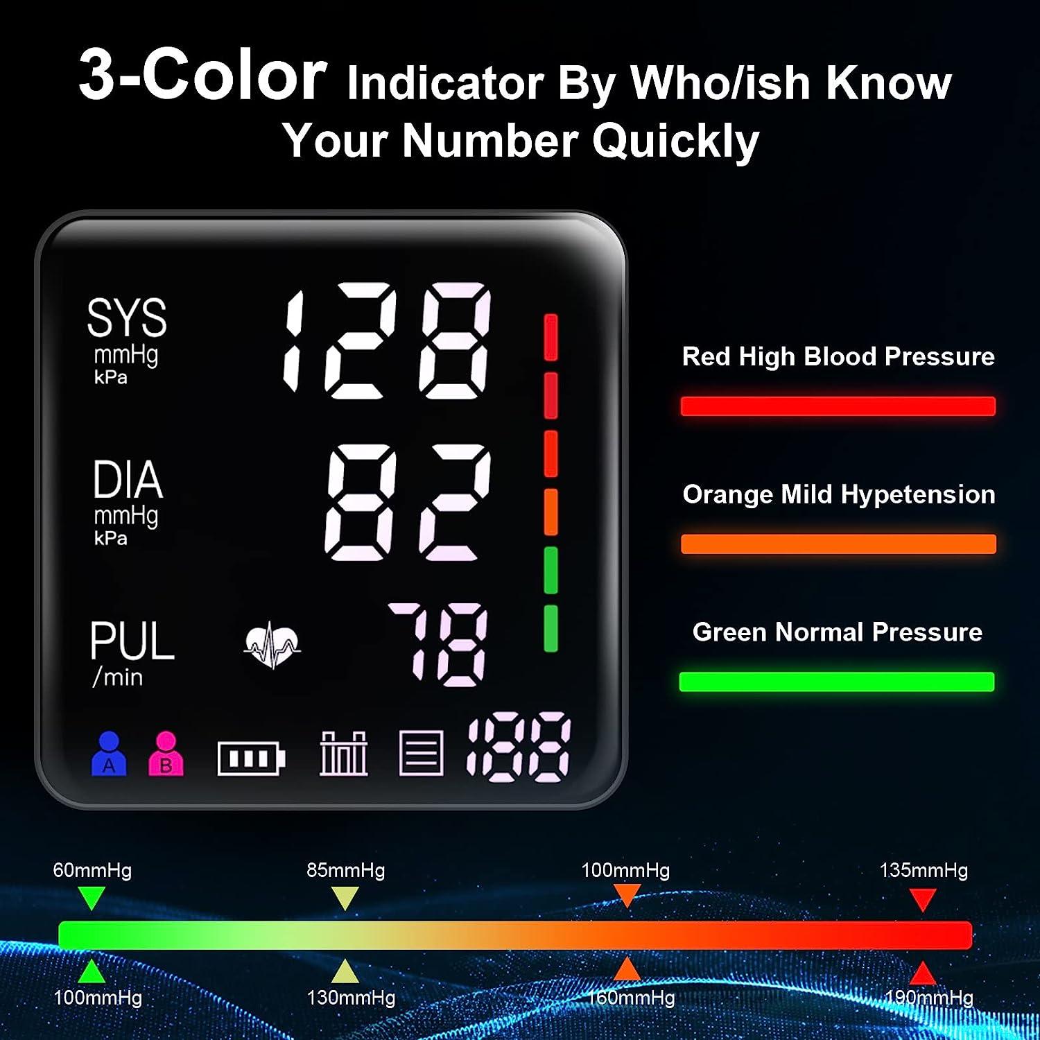 Blood Pressure Monitor Upper Arm - Large BP Cuff 9-17