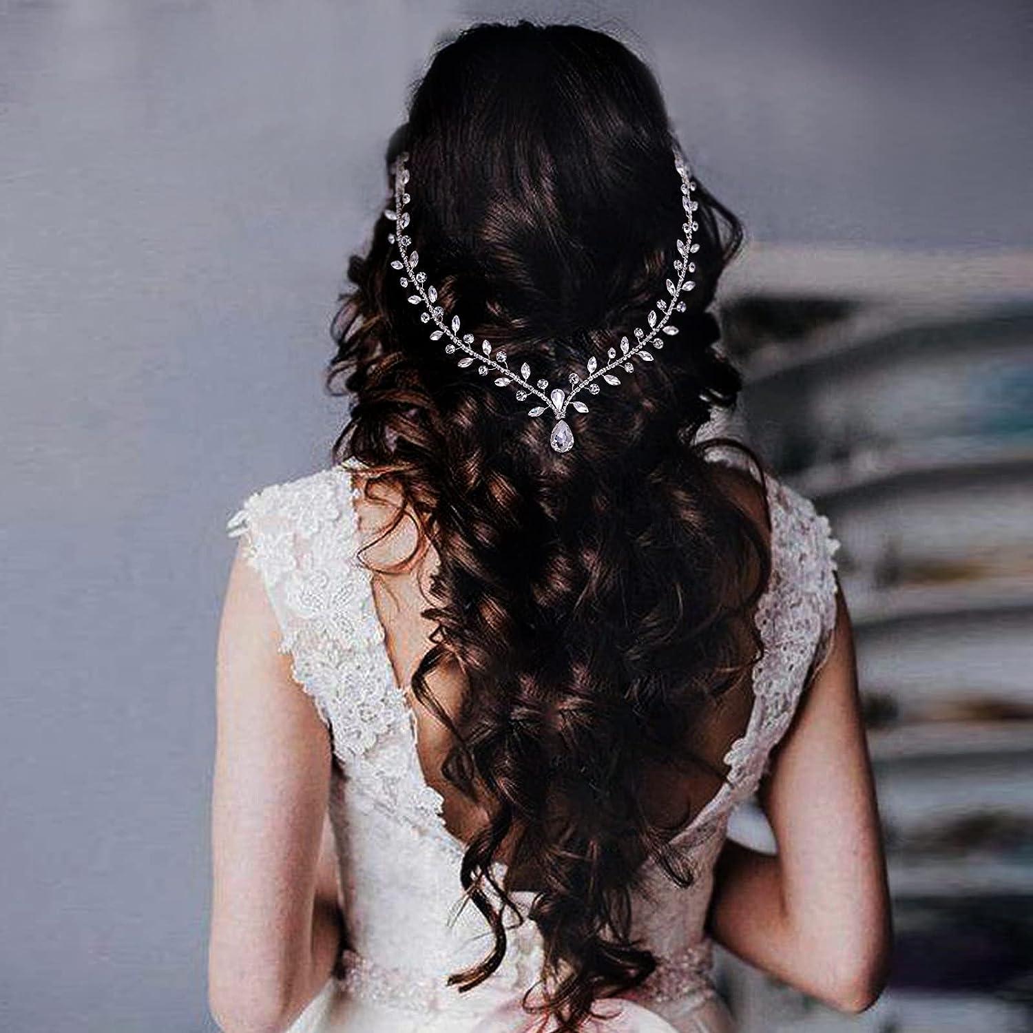 teardrop bridal headpieces
