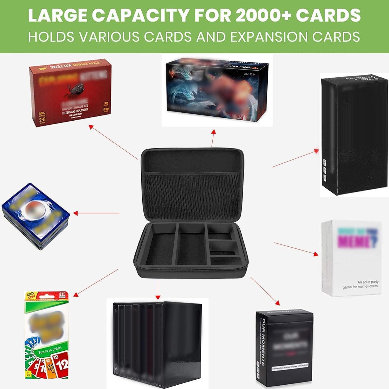 2000+ Card Game Case Holder - Compatible with Cards Against Humanity, Magic  The Gathering, Yugioh - Black Deck Box for Board Game Cards & Expansions |  Buy Now with Express International Delivery | GoSupps.com