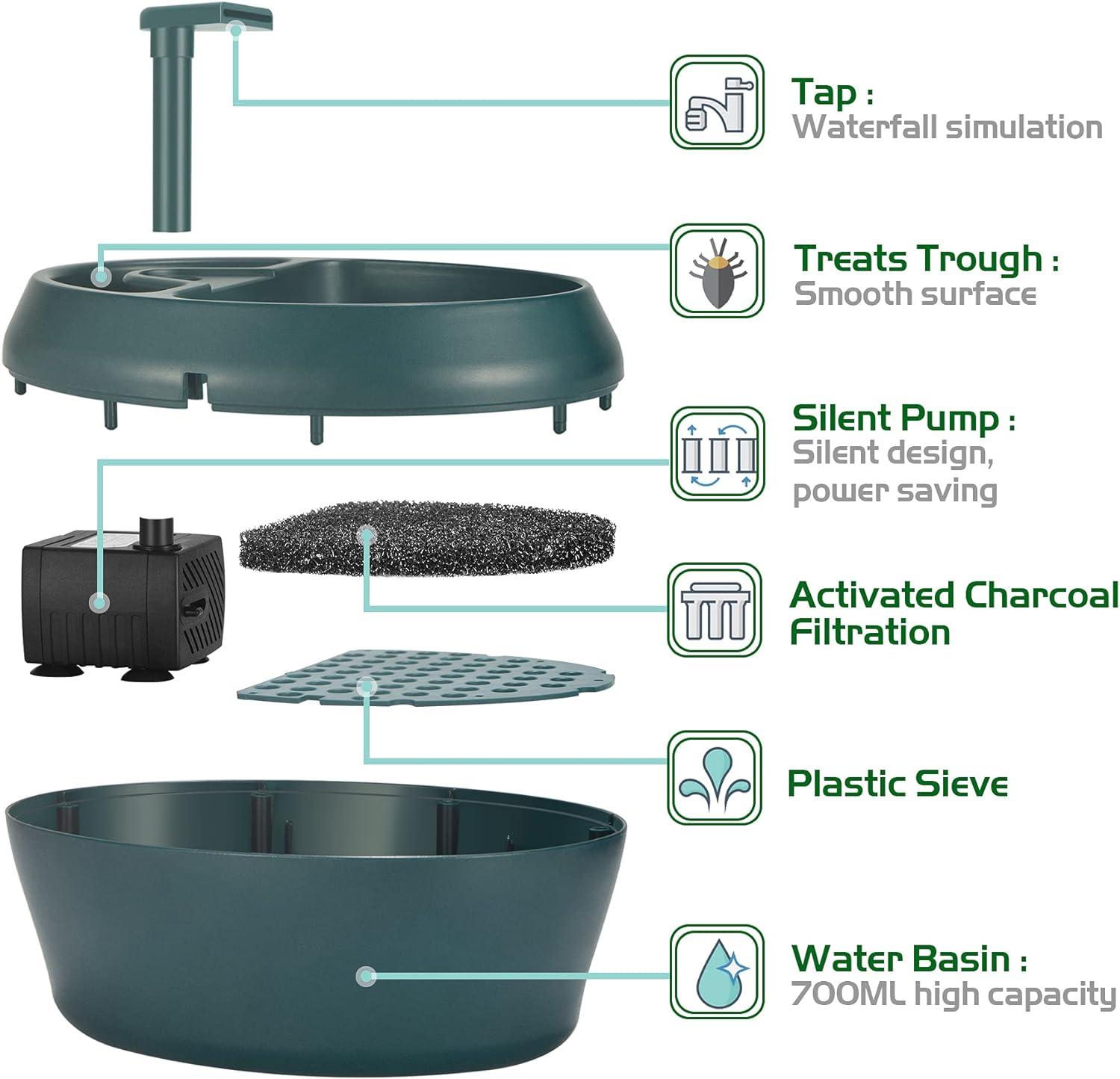 Reptile Chameleon Cantina With Water Dripper & Snack Trough - Dual Pump System