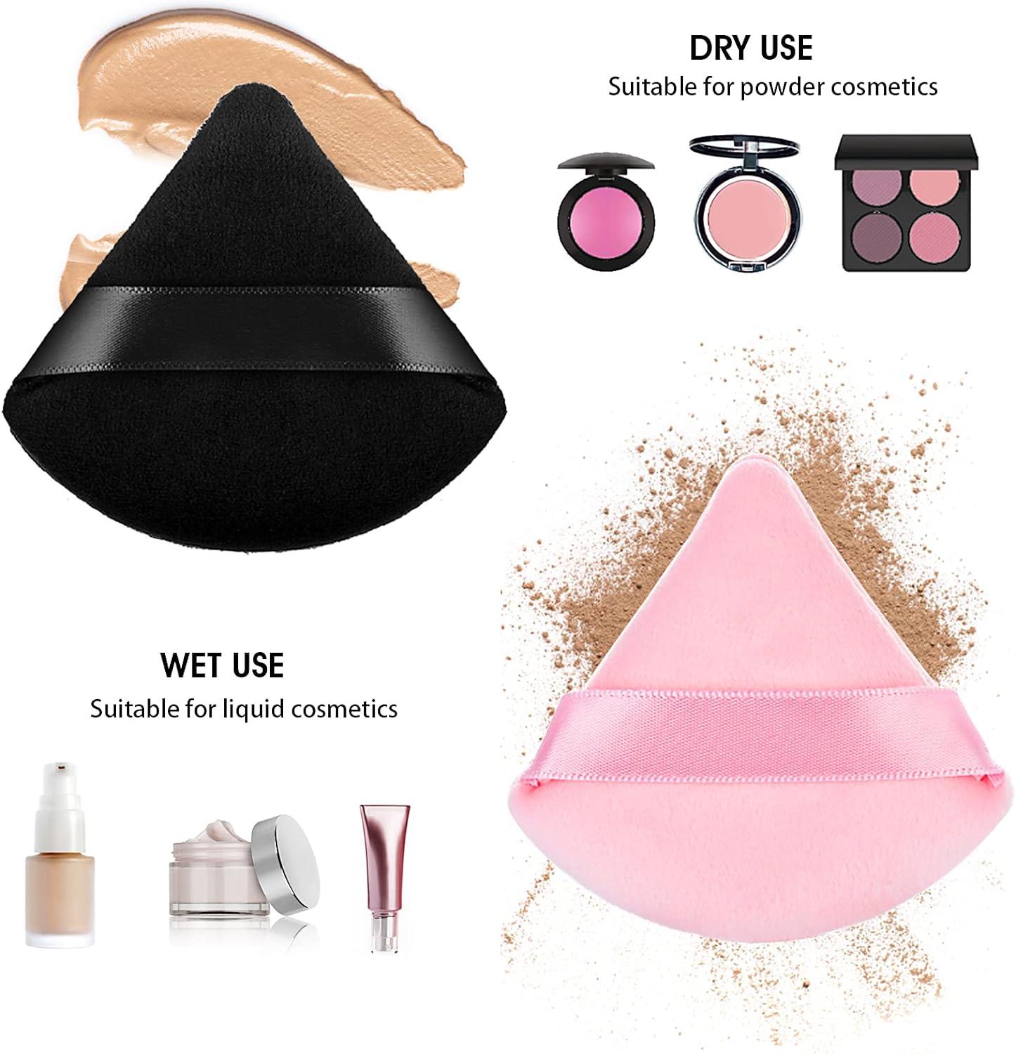 WLLHYF 4 Pieces Triangle Powder Puff 4 Pieces Mini Finger Makeup ...