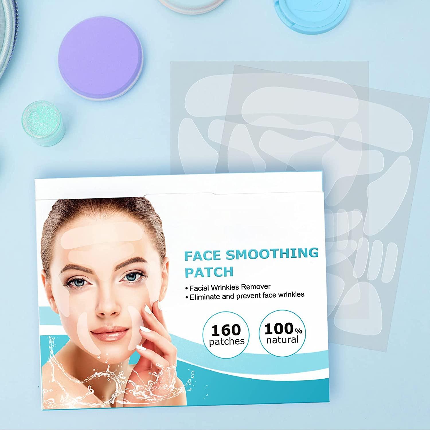 Rosetra Face Tape Set 160 Pcs Anti Wrinkle Strips for Forehead, Eyes