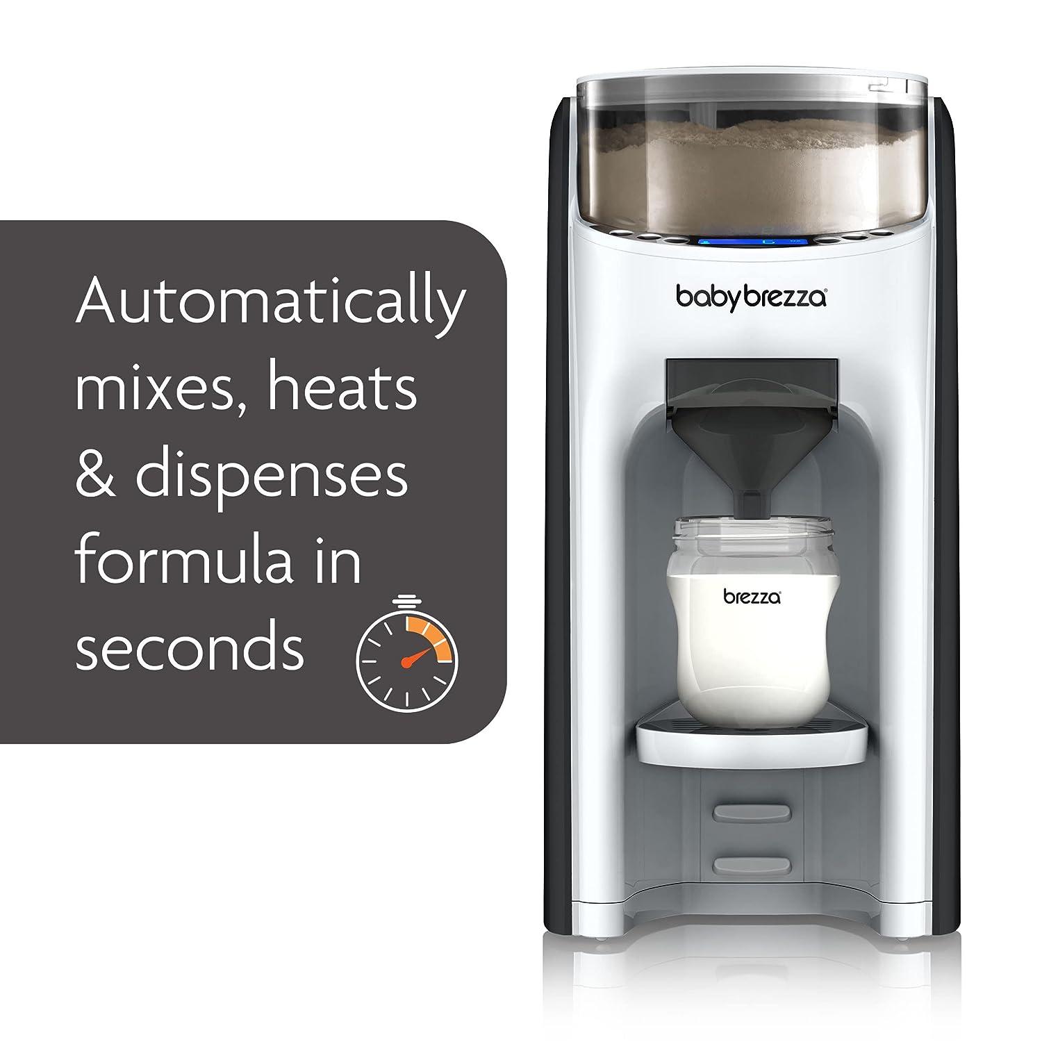 Baby Brezza New and Improved Formula Pro Advanced Formula Dispenser Machine  - Automatically Mix a Warm Formula Bottle Instantly - Easily Make Bottle