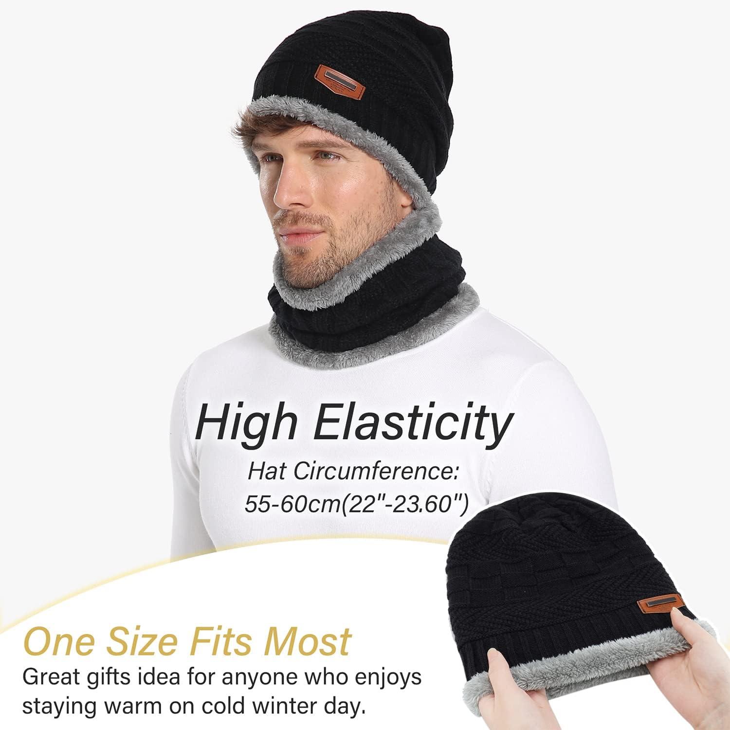Mens beanie hat and scarf clearance