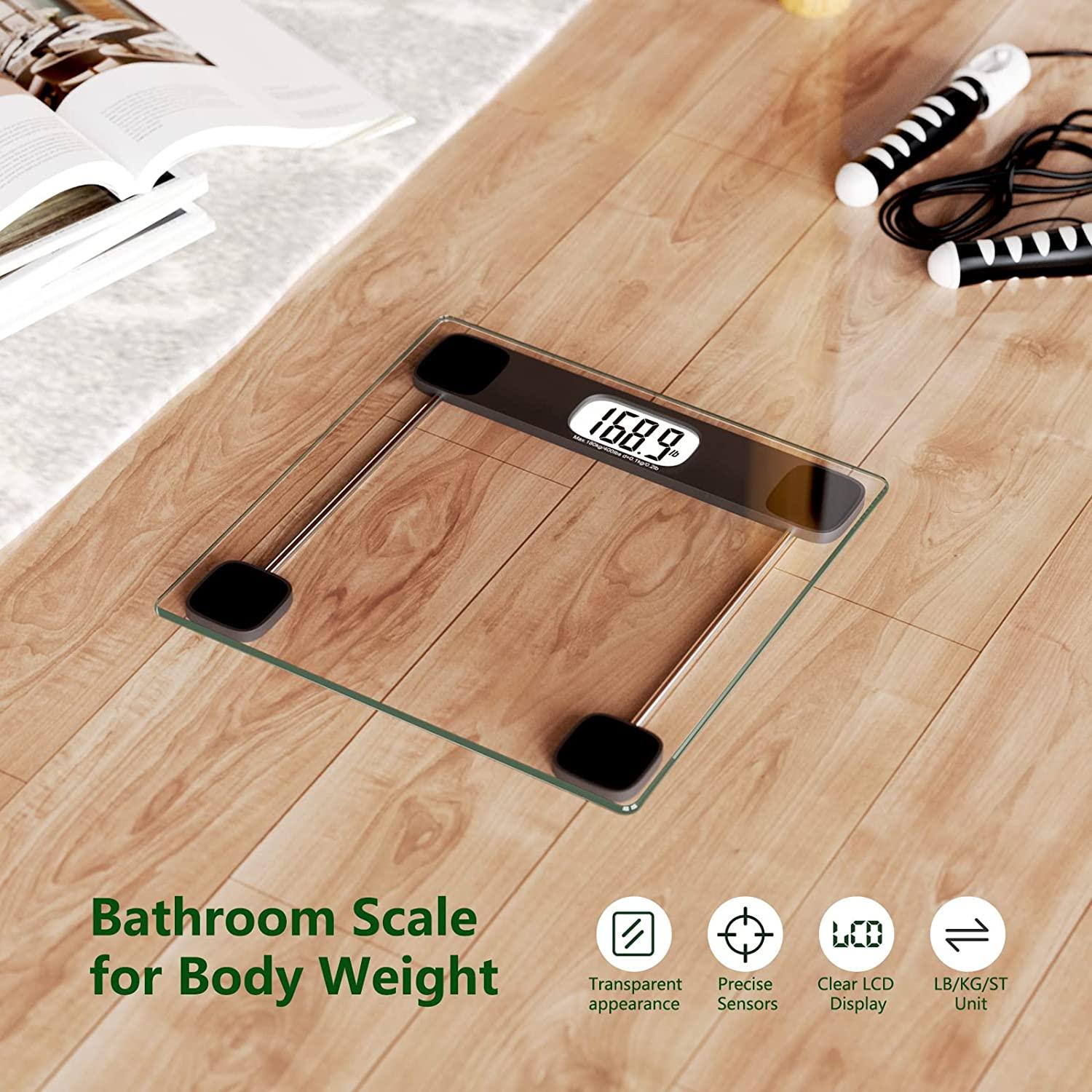 Beautural Bathroom Scale Precision Digital Body Weight Lighted Display 400lb  Max for sale online