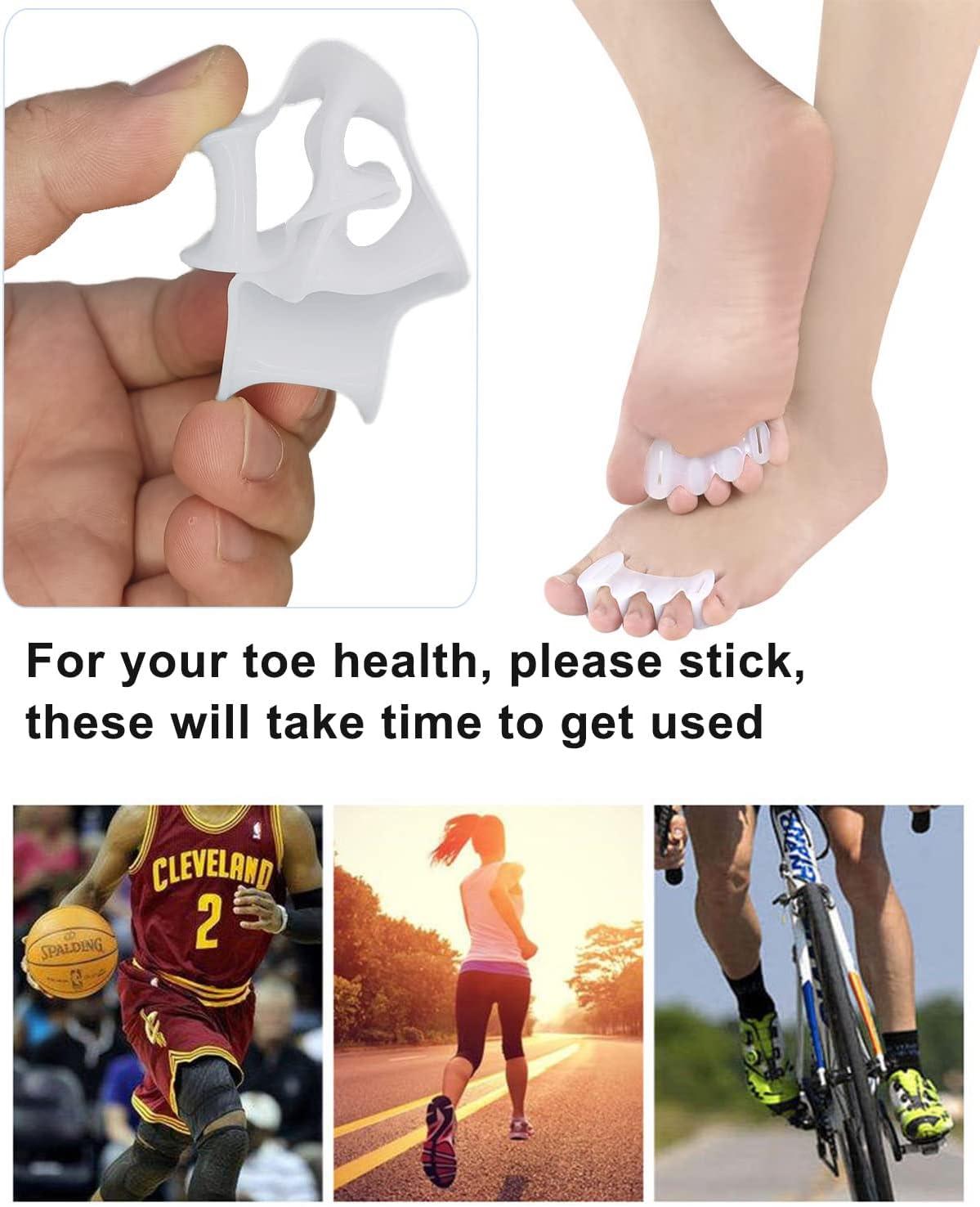 2Pairs Toe Separators Toe Spacers for Women Men to Correct Bunion