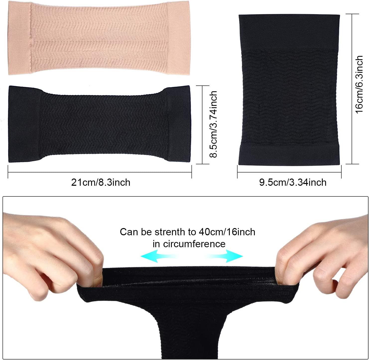 2 Pair Arm Slimming Shaper Wrap, Arm Compression Sleeve Women Weight Loss Upper  Arm Shaper Helps Tone Shape Upper Arms Sleeve for Women - Black :  : Health & Personal Care