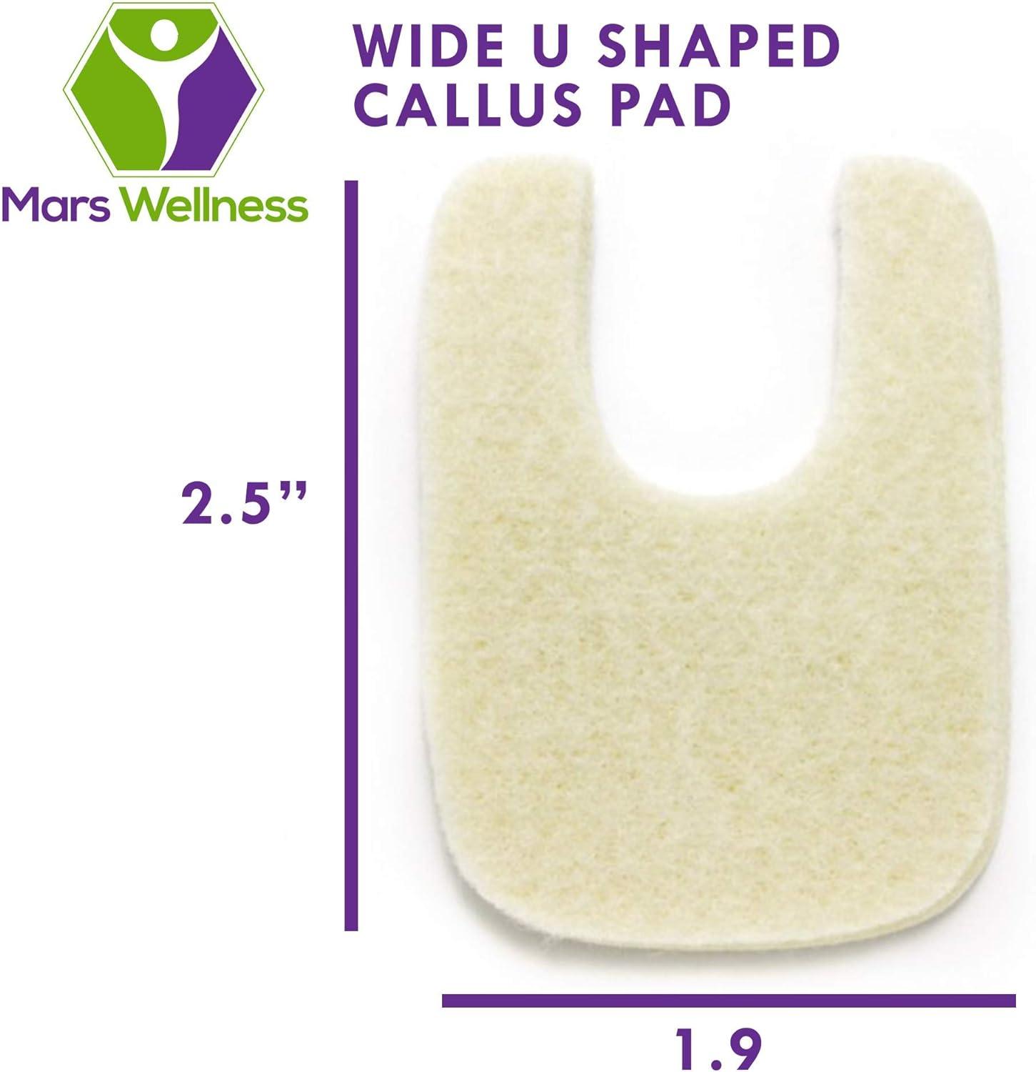 Wide U Shaped Felt Callus Horseshoe Pads Adhesive Foot Pads That