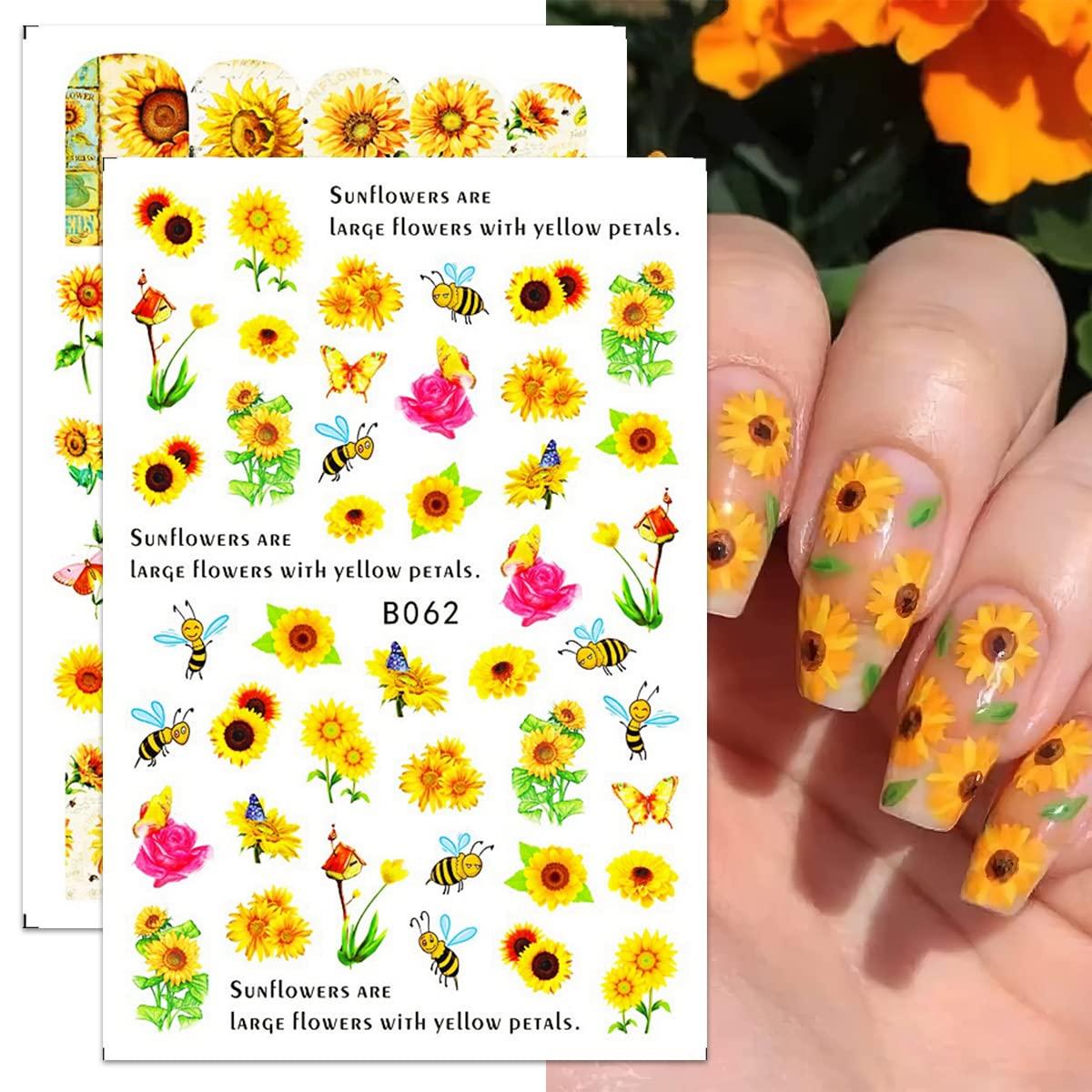 Bright Sunflower Nail Sleeve Illustration