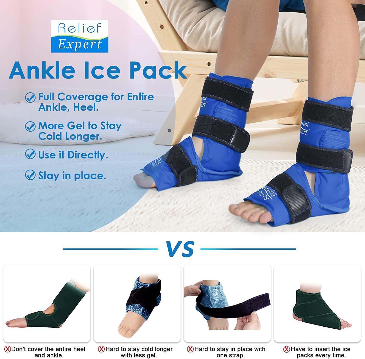 Relief Expert Ankle Ice Pack Wrap for Injuries Foot Ice Pack for Ankle