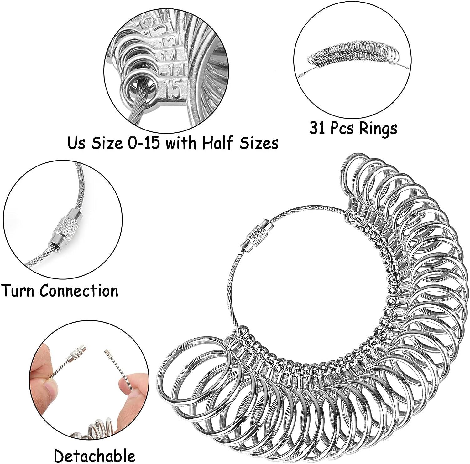 Accmor Ring Sizer Tool Including Ring Mandrel & Ring Sizer Guage