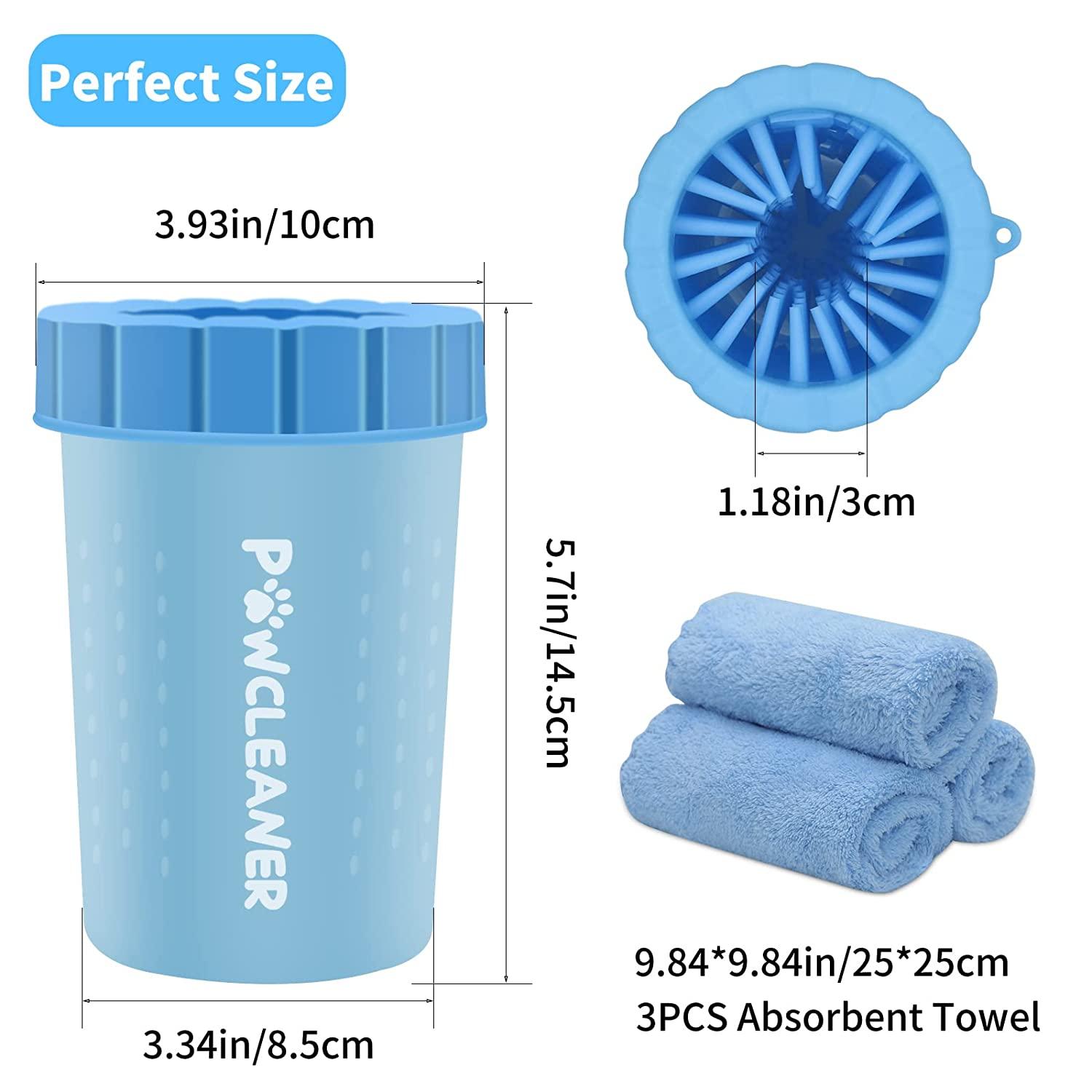 Comotech Dog Paw Cleaner, Washer, Buddy Muddy Pet Foot Cleaner for Small Medium Large Breed Dogs/Cats (with 3 Absorbent Towel)