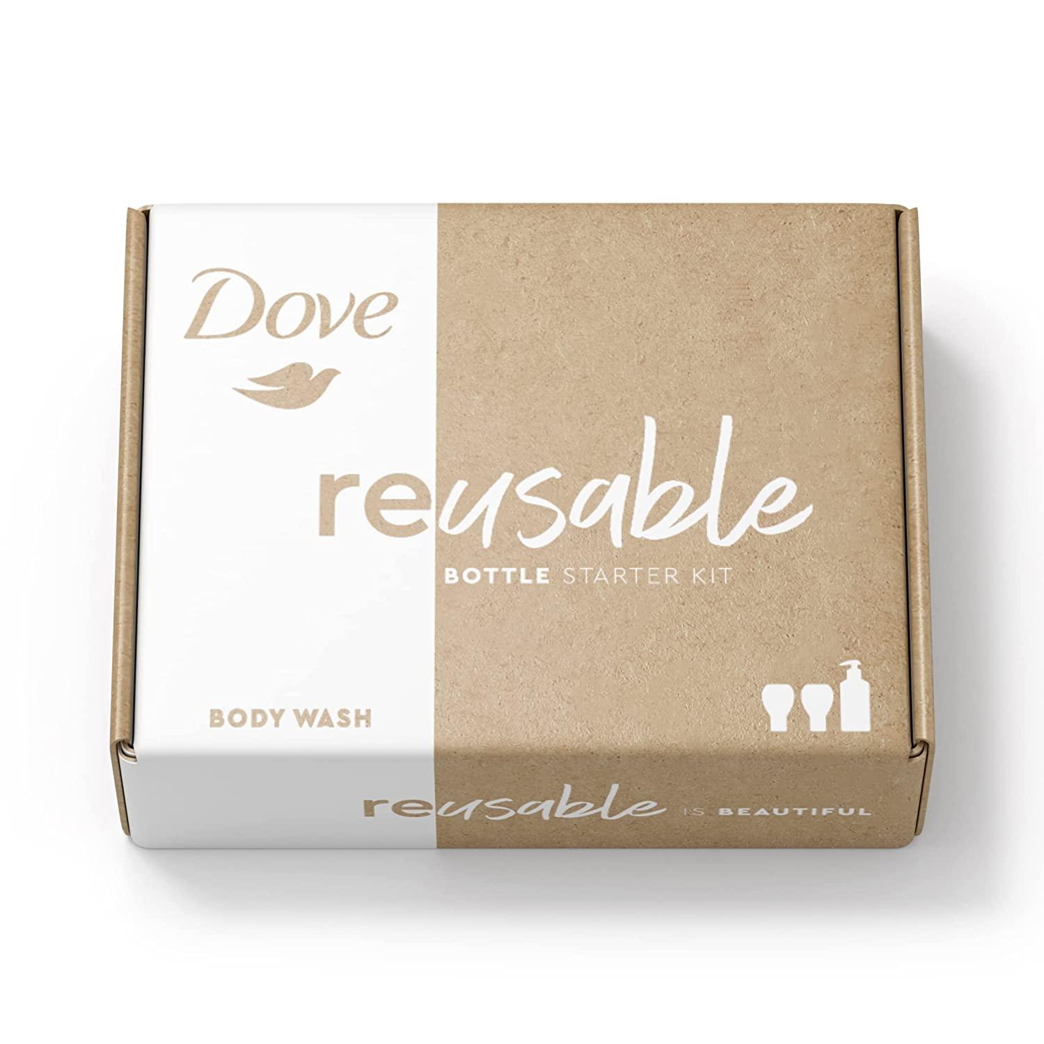 Dove Body Wash Concentrate Refills (x2) & Recyclable Aluminum for