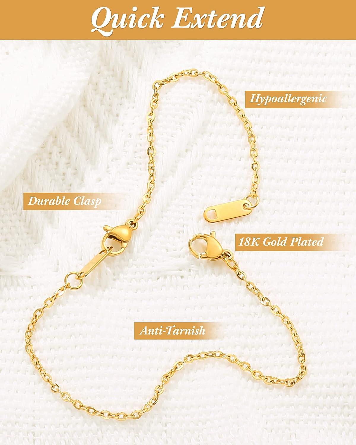 Necklace Extenders, Gold Silver Stainless Steel Chain Extenders