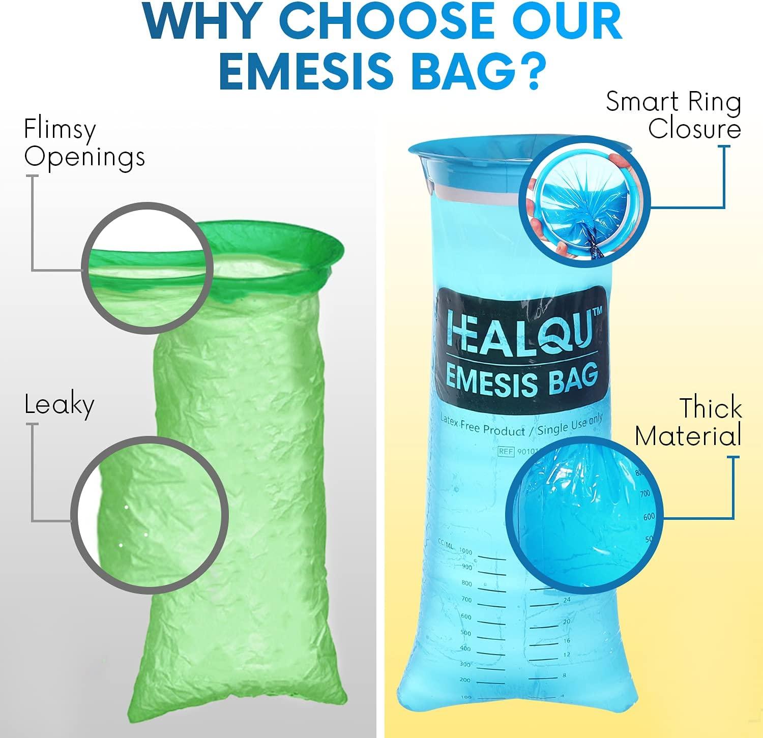 Hospital Vomit Bags 24 Pack 1000ml Car Throw Up Bag for Airsick