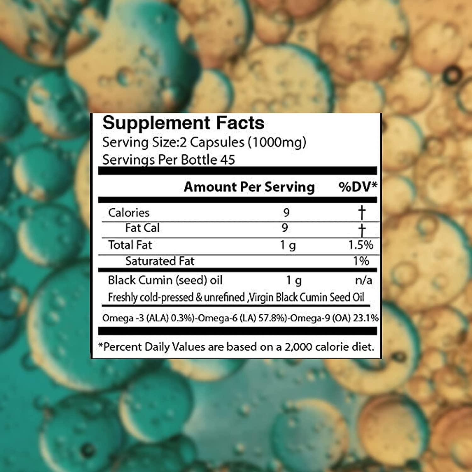 3 Ultimate Thymoquinone Turkish Black Seed Oil Capsules 90 Days Supply