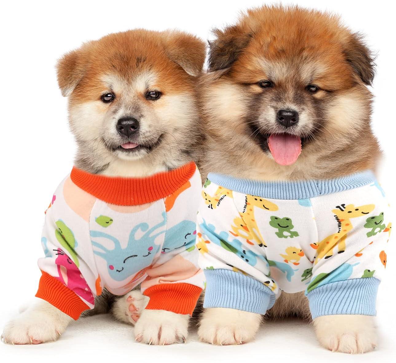 URATOT 5 Stuks Puppy Hond Pyjama Pet Jumpsuit Zachte Puppy Rompertjes