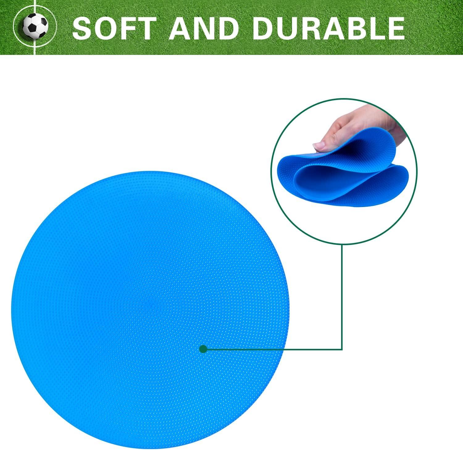 12 Pcs 9inch Agility Cones Flat Field Cones, Multiple Color Spot