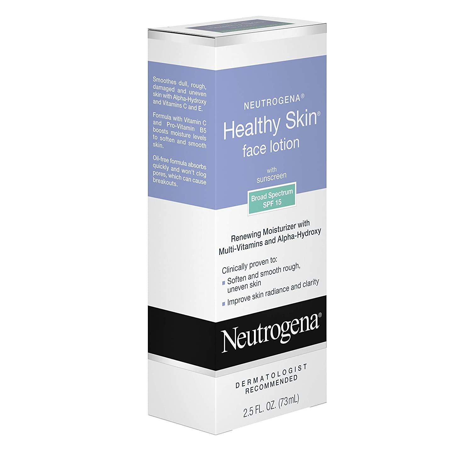 Neutrogena Healthy Skin Face Moisturizer Lotion with SPF 15 Sunscreen