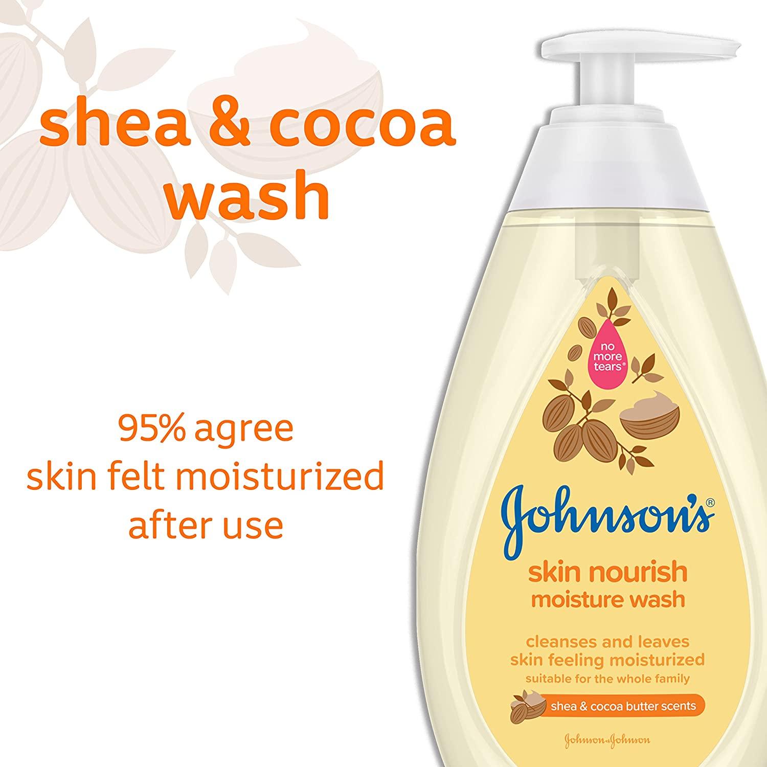 Johnson's baby moisture wash shea & cocoa hotsell butter
