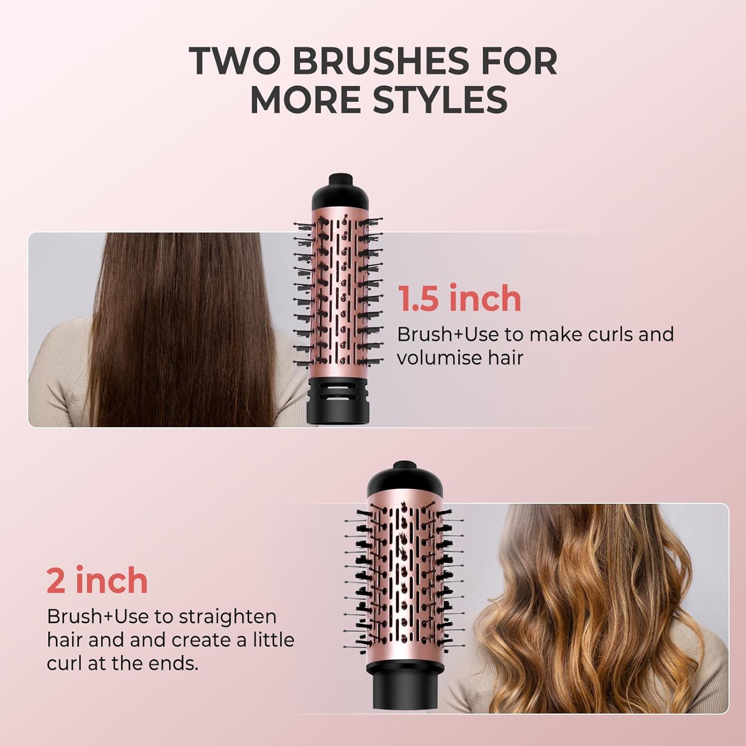 Straightening Brush Frizz Defense Hot Air Styler Rotating Hair