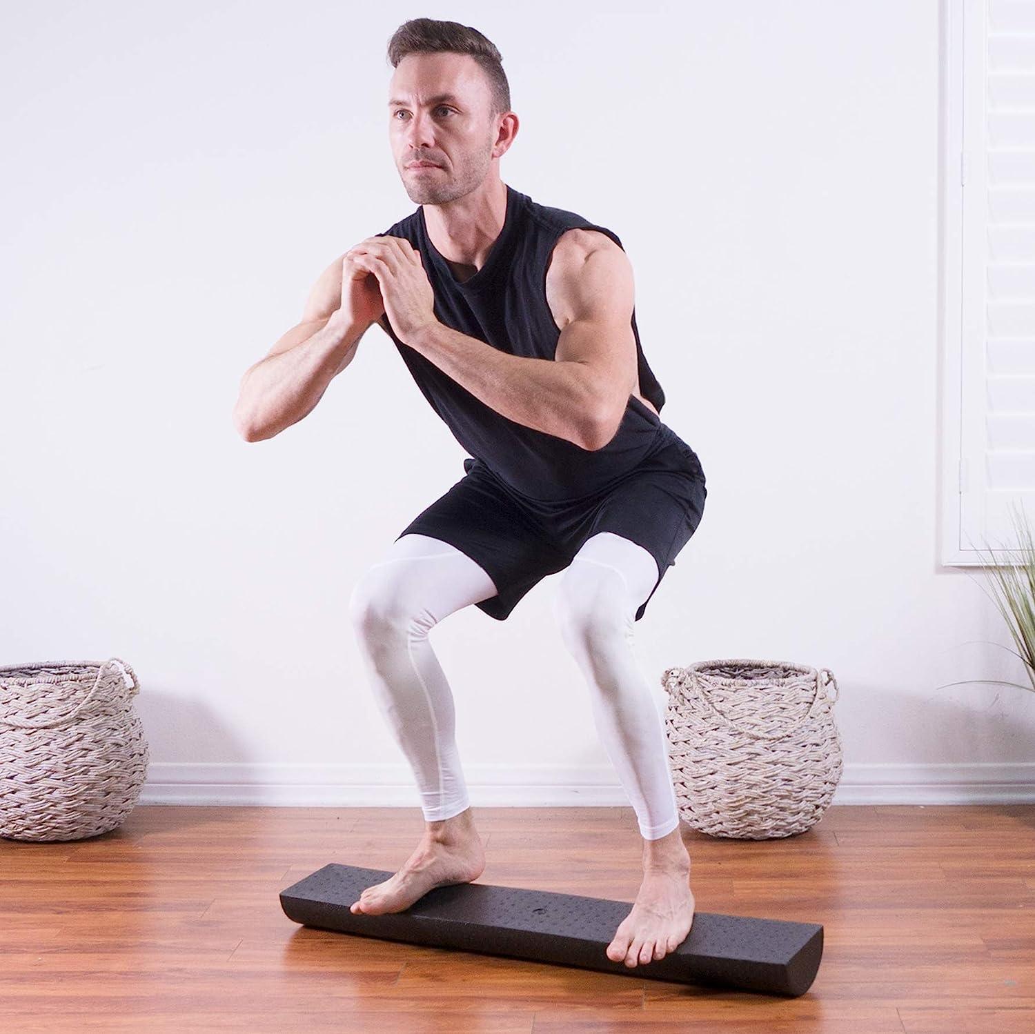 ProsourceFit Half-Round Foam Roller for Pilates, Yoga Stretching