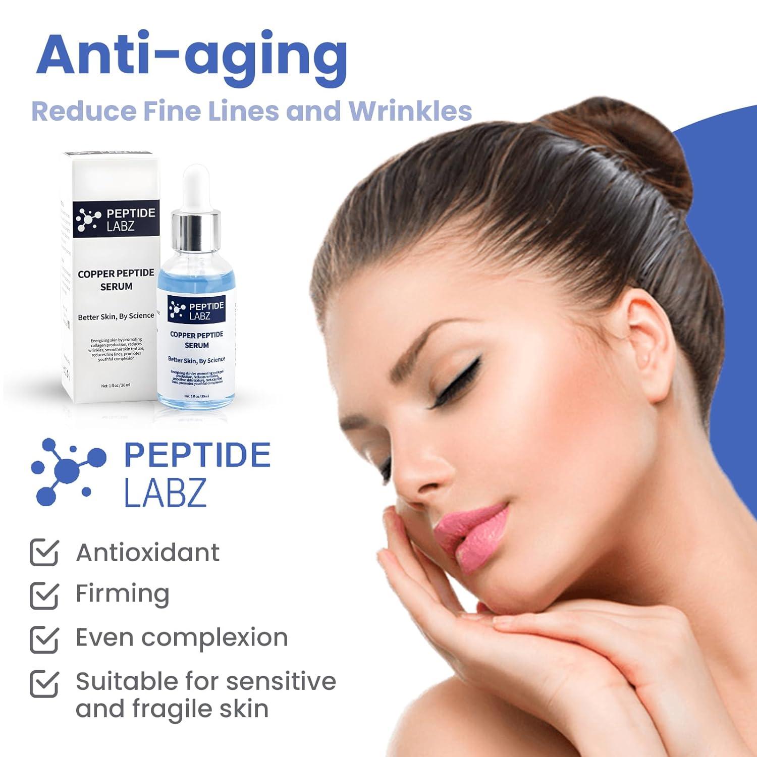 ghk cu skin tightening GHK-Cu Blue Copper Peptide + Betaine Serum – Wonderlini main image 0